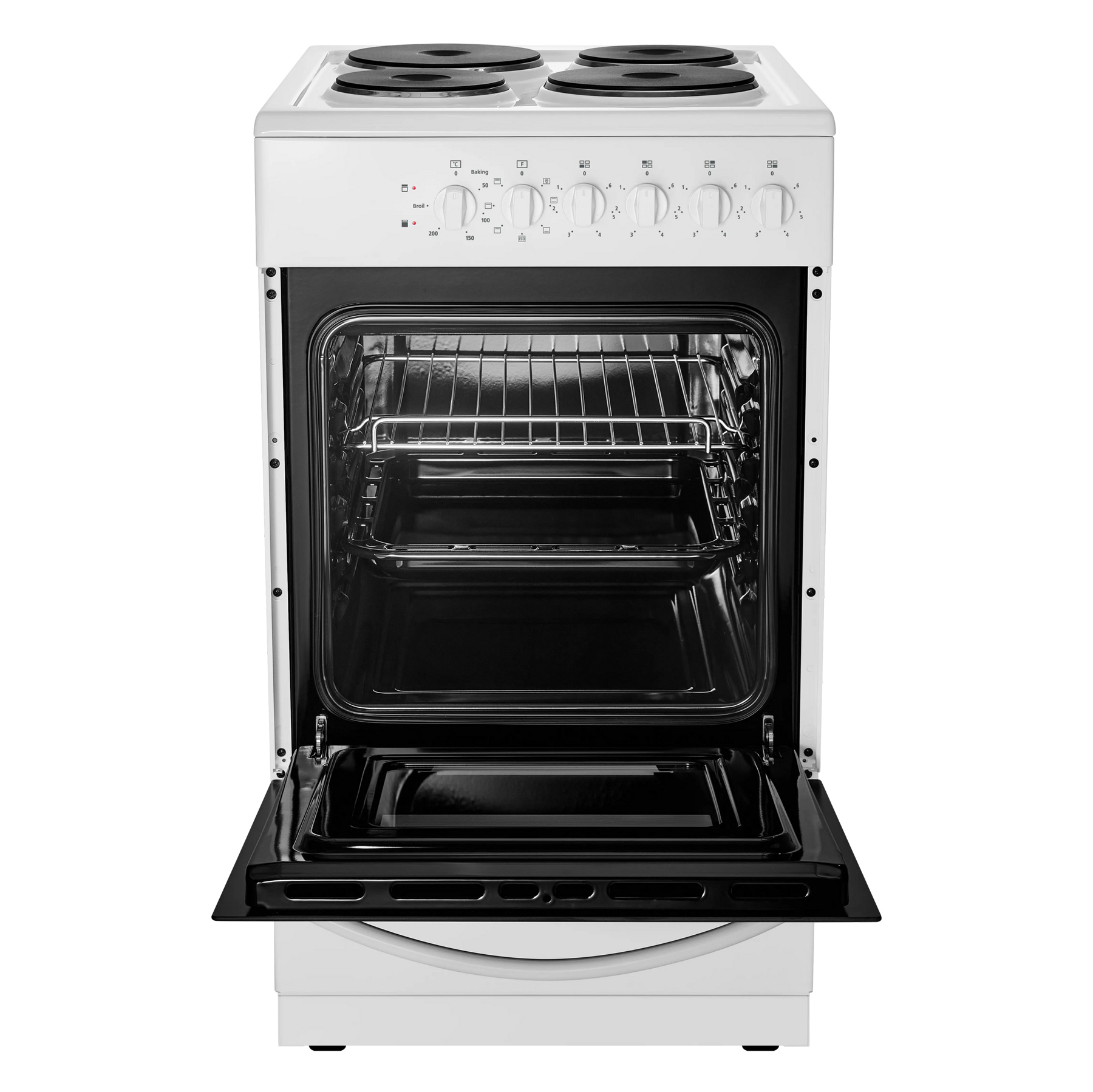 Midea MFO20DME4H10 50cm Single Oven Electric Cooker in White Solid Pla, photo 3