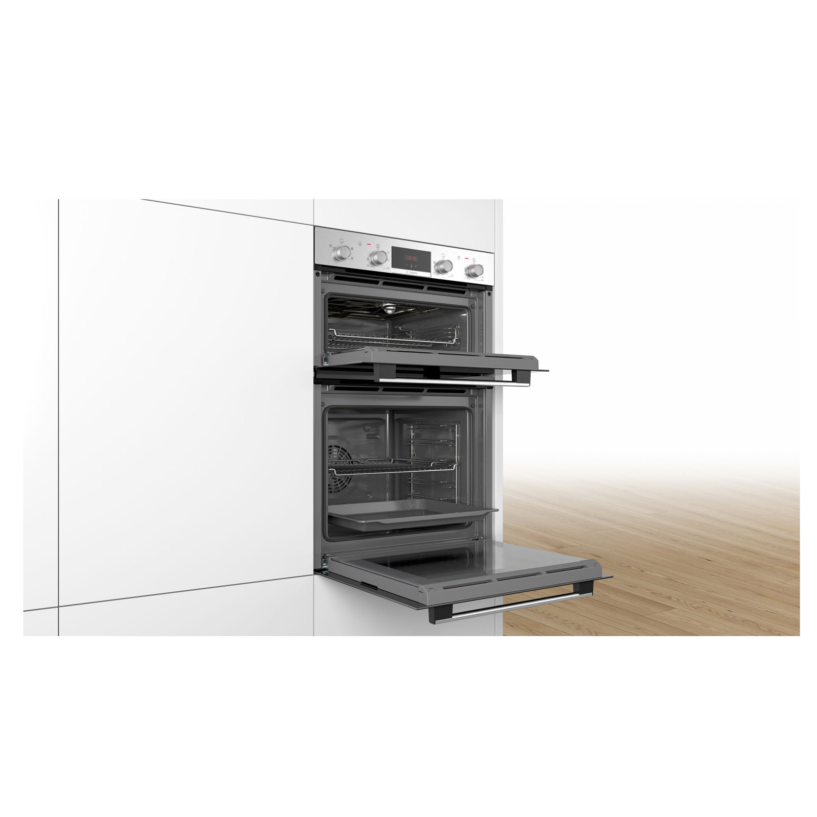Bosch MHA133BR0B Series 2 Built In Double Oven in Brushed Steel, photo 2