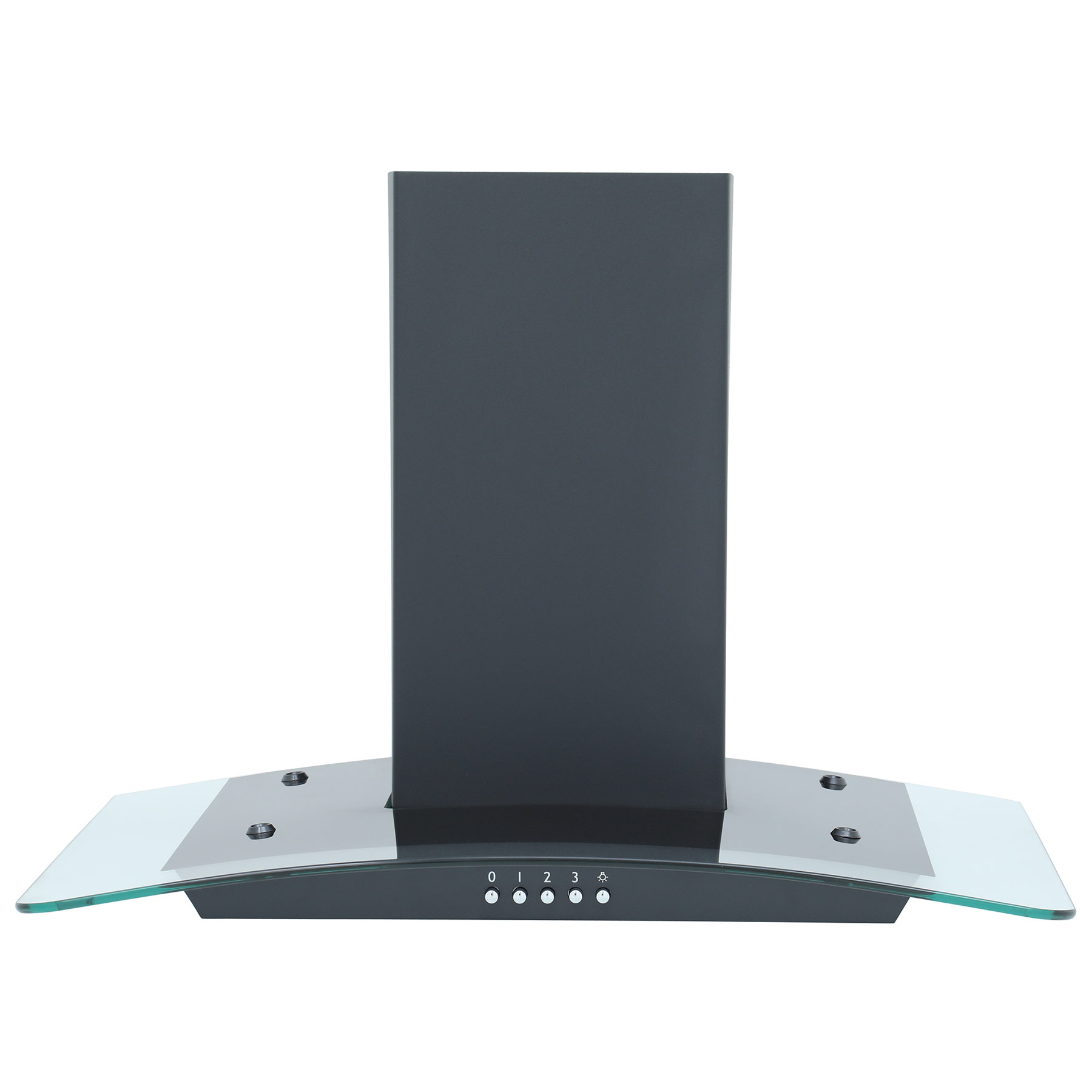 Montpellier MHG700BK 70cm Curved Glass Hood in Black 3 Speed Fan