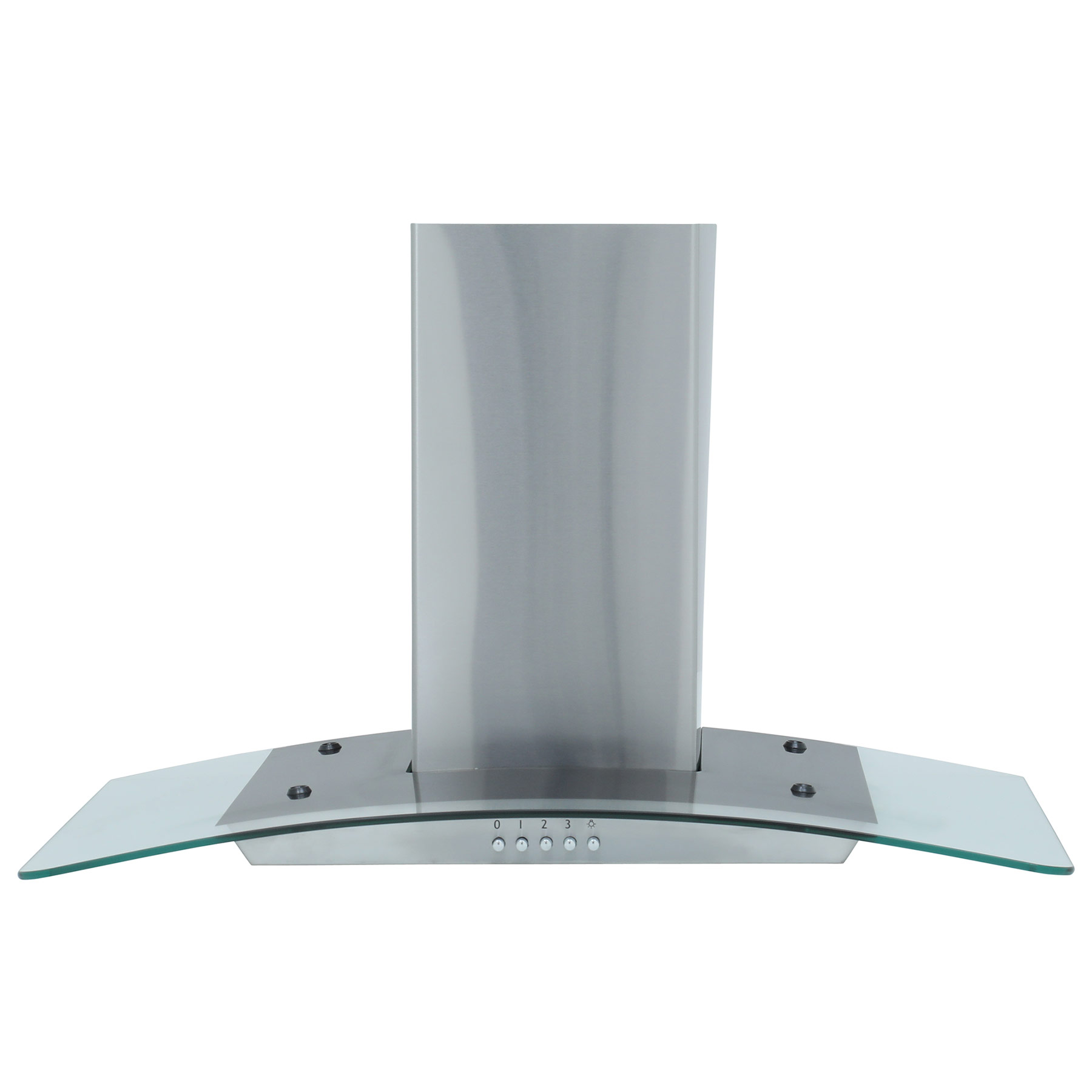 Image of Montpellier MHG700X 70cm Curved Glass Hood in St Steel 3 Speed Fan