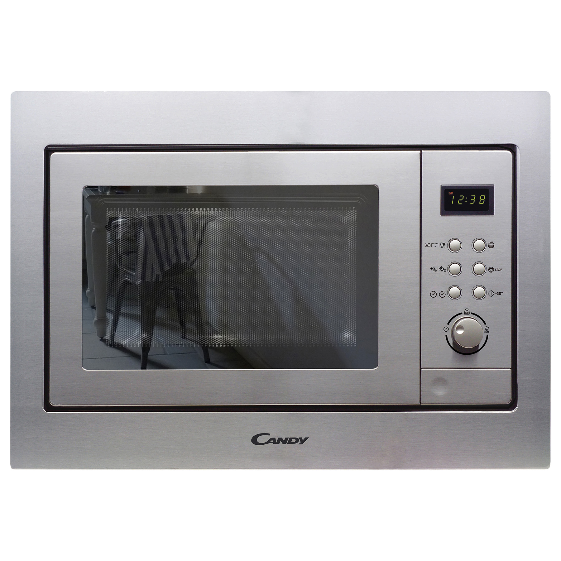 Image of Candy MICG201BUK Built In Microwave Oven with Grill in St Steel 20L 80
