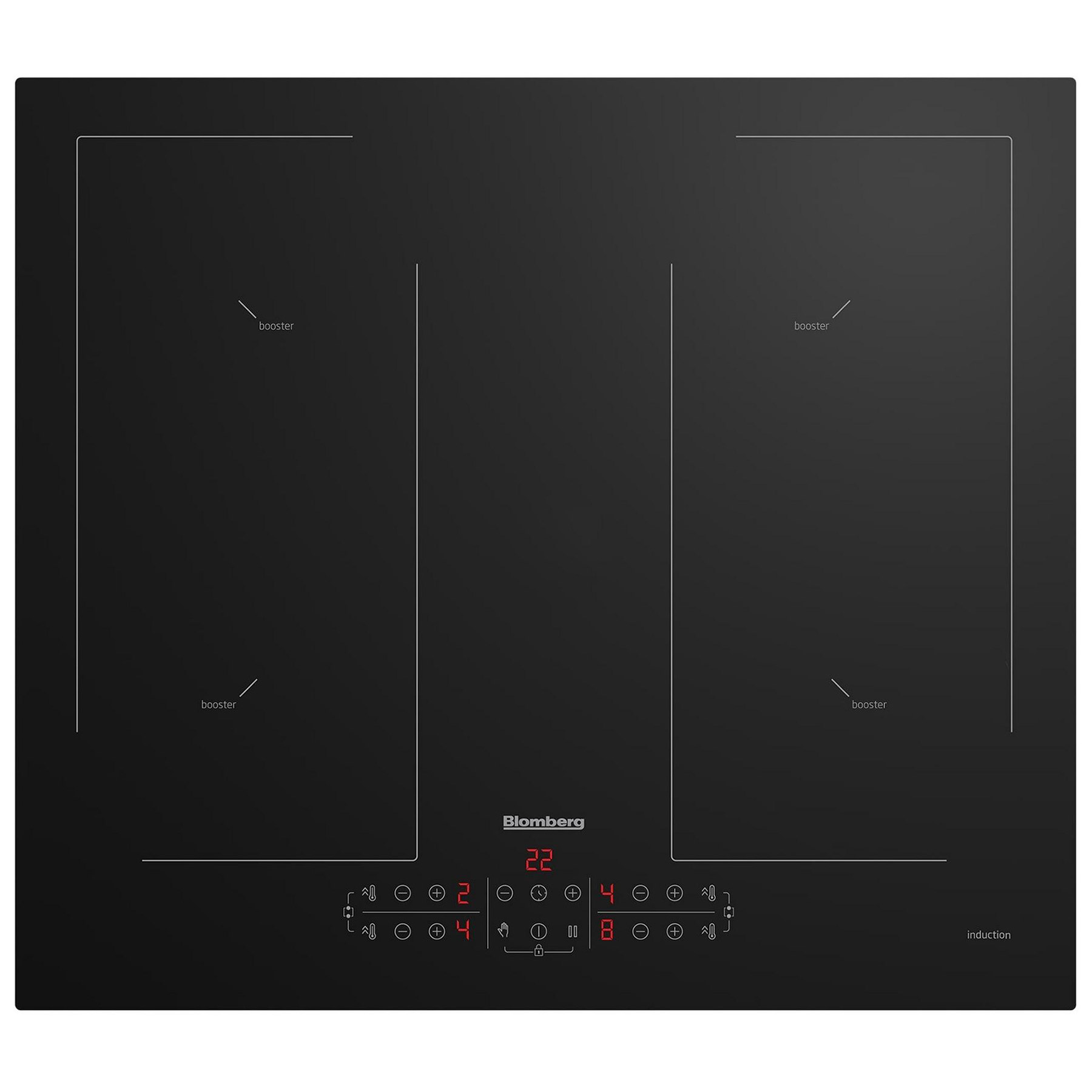 Image of Blomberg MIN54483N 60cm 4 Zone Induction Hob in Black Glass Touch Cont