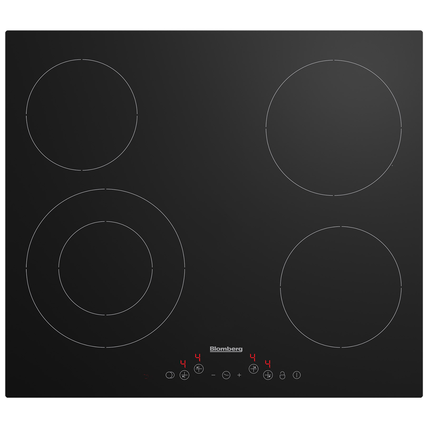 Blomberg MKN54212 60cm 4 Zone Frameless Ceramic Hob in Black Glass