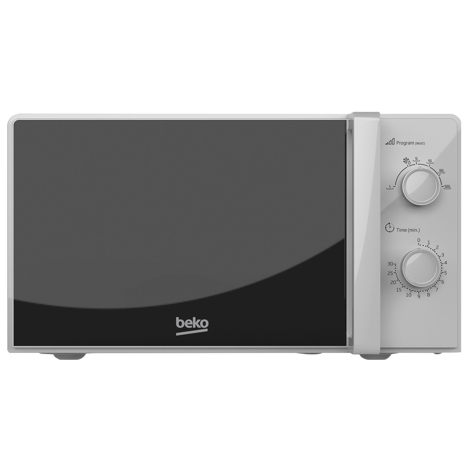Beko MOC20100SFB Microwave Oven in Silver 20L 700W Manual Control
