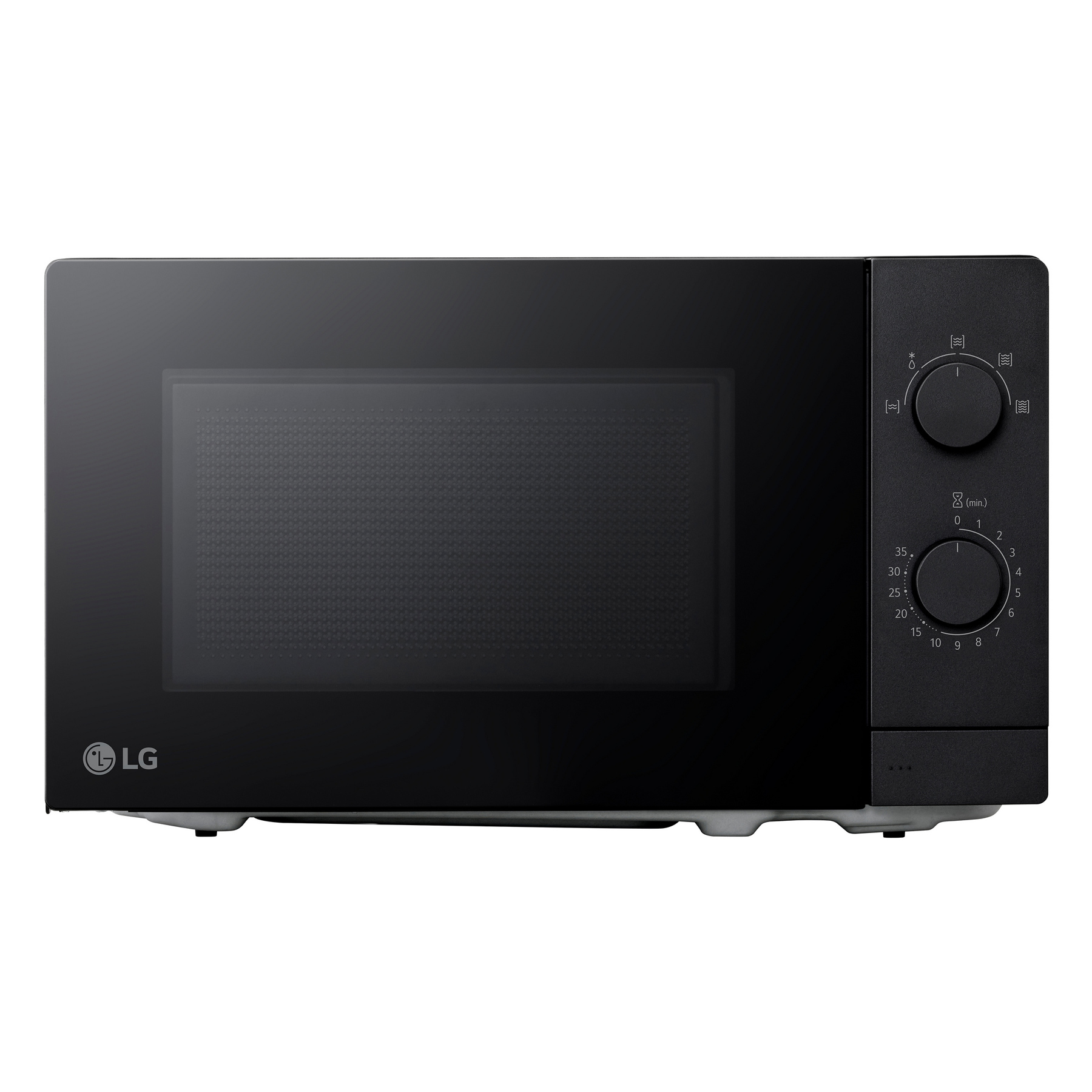 LG MS2082F Microwave Oven Black Manual Dial Controls 20L 700W