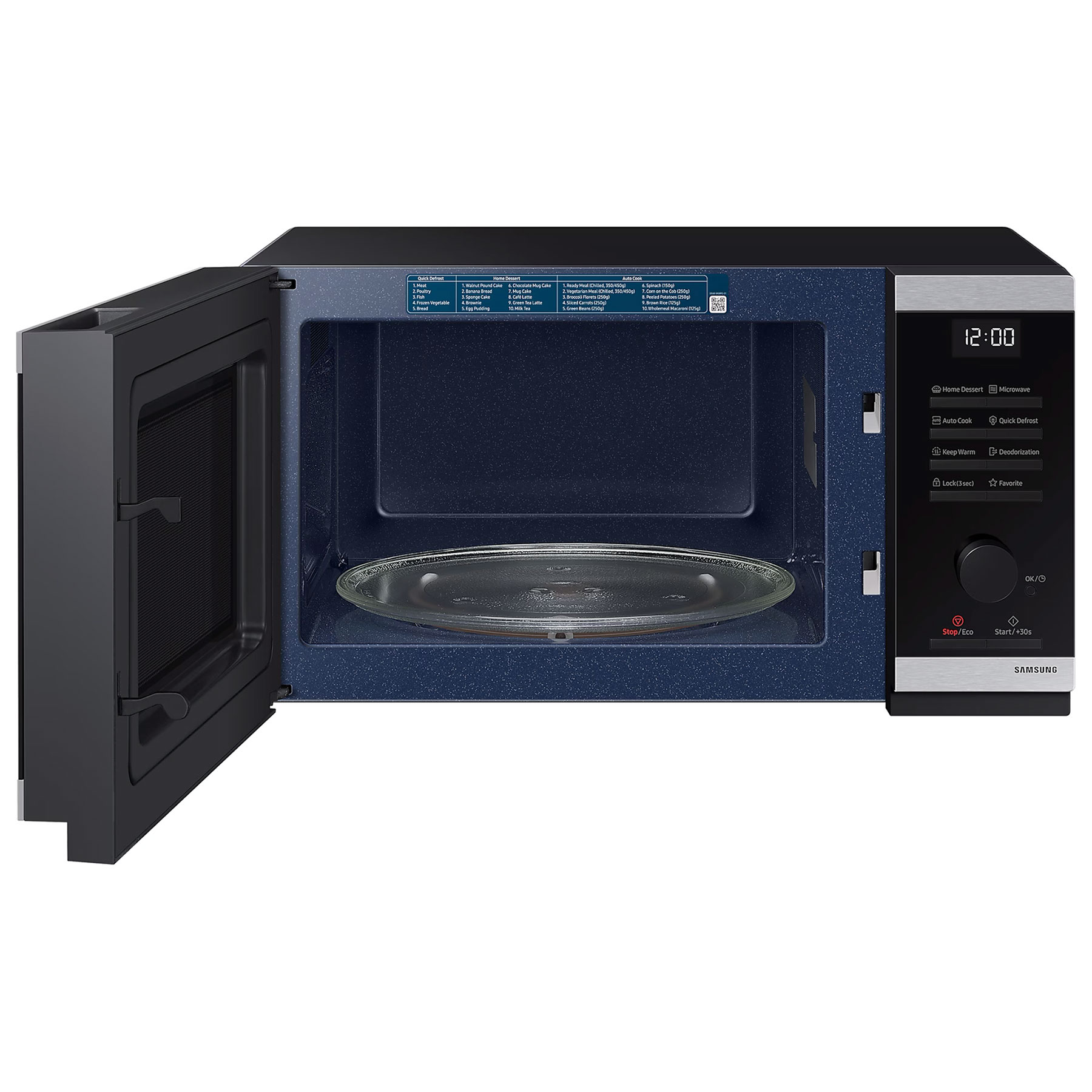 Samsung Solo Microwave Oven, 23L, 800W, Triple Distribution System, Black & Stainless Steel MS23DG4504ATE3, photo 2