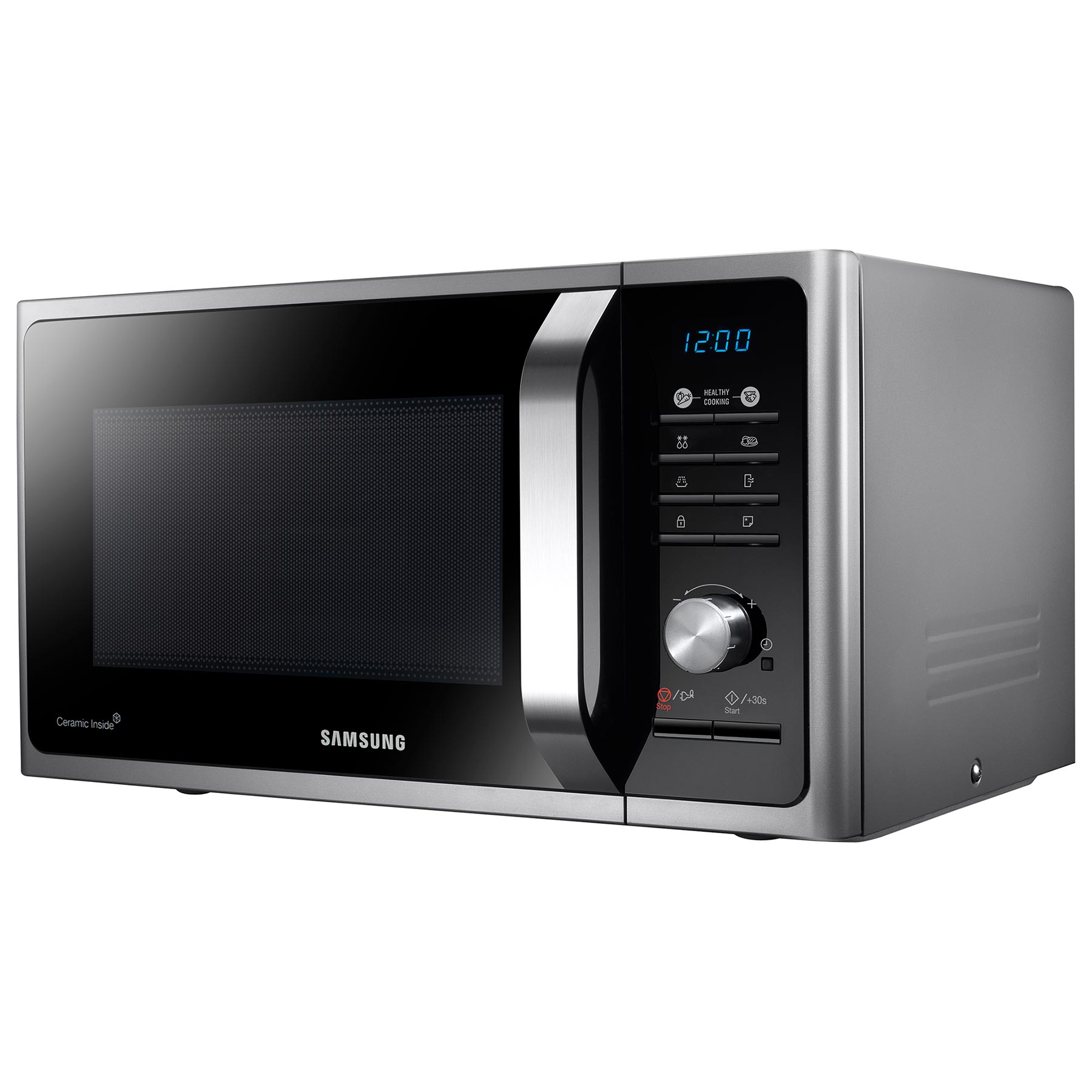 Samsung MS23F301TAS Solo Microwave Oven with Triple Distribution System - Silver