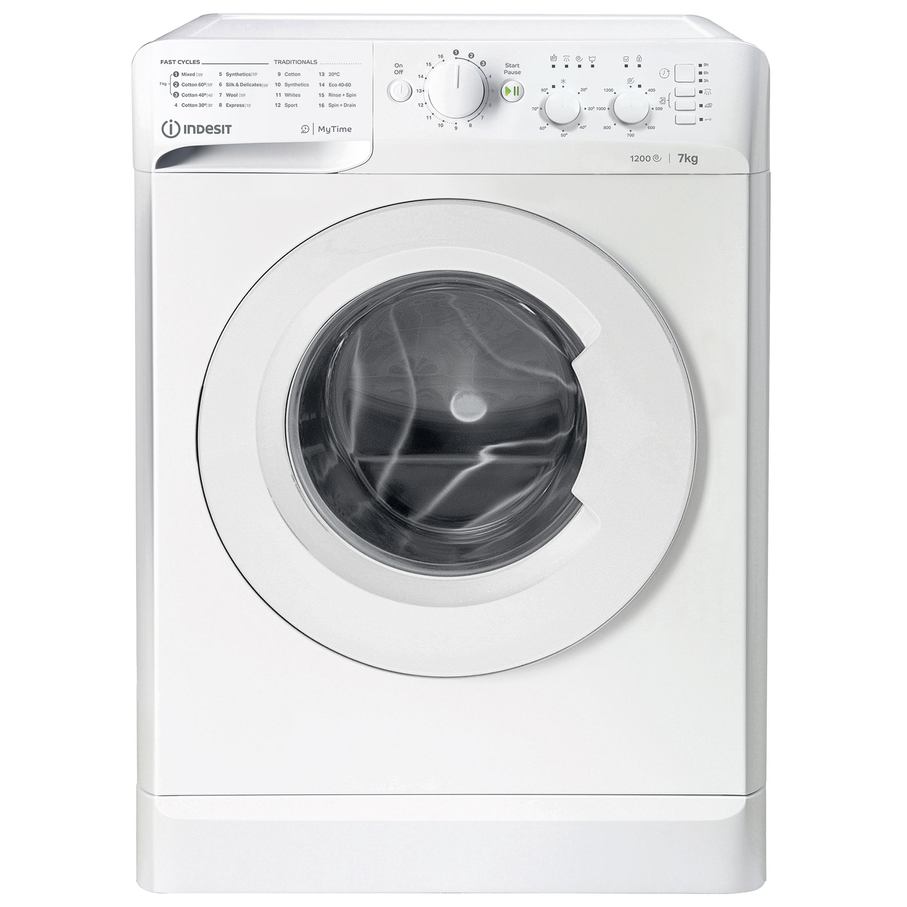 Image of Indesit MTWC71252WUK 7kg 1200 Spin Washing Machine in White E Rated My