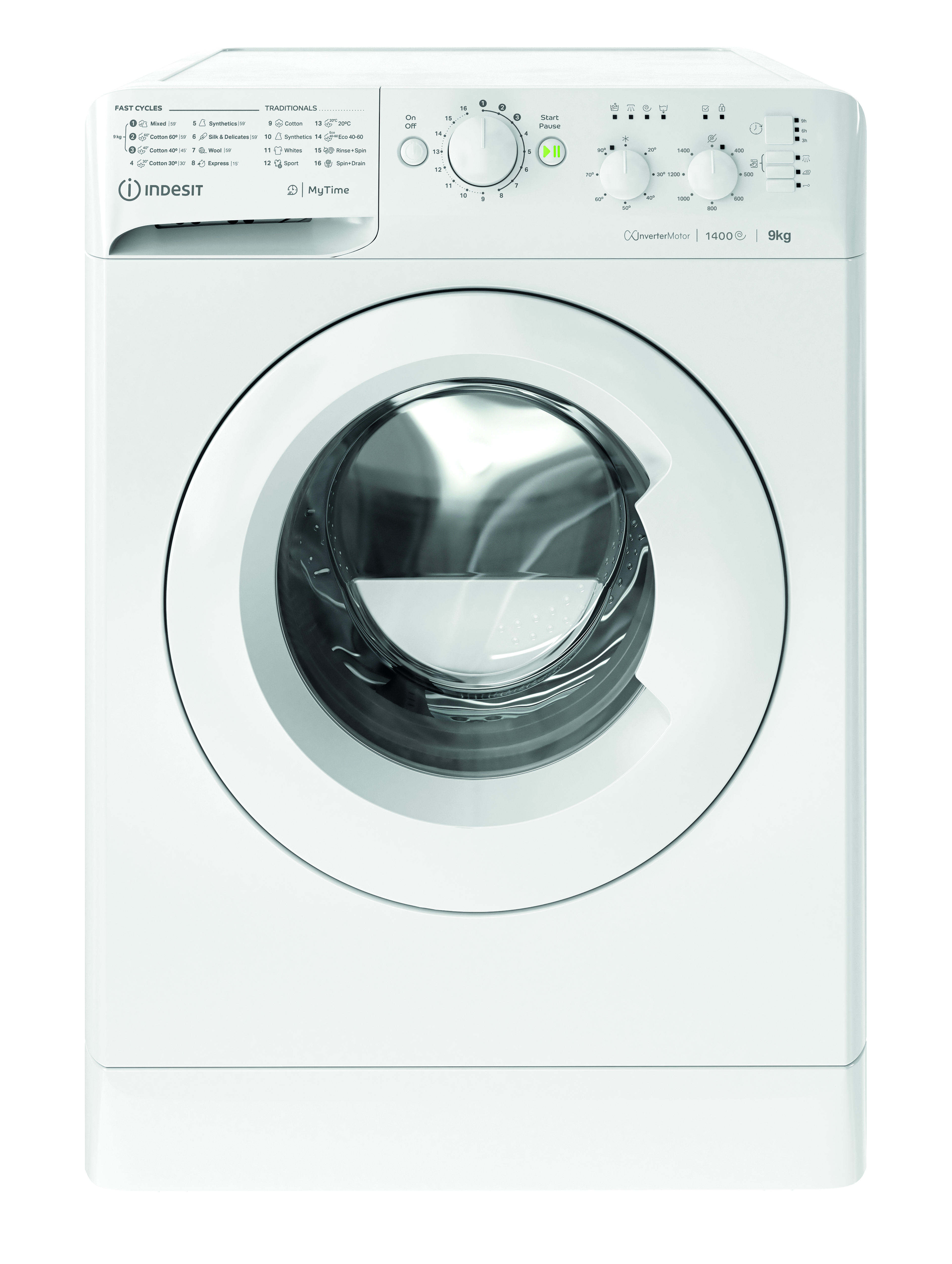 Image of Indesit MTWC91495WUK 9kg 1400 Spin Washing Machine in White B Rated My