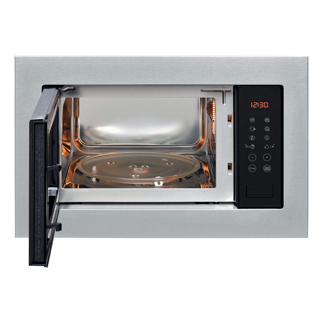 Indesit MWI125GXUK Built In Microwave Oven Grill in St Steel 25L 900W, photo 2