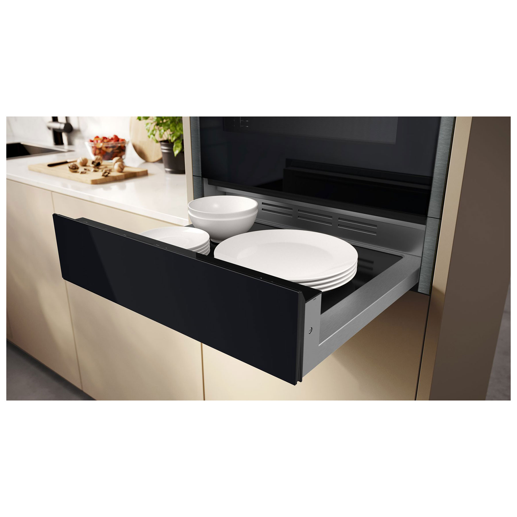Neff N24HA11N1B N90 70 Built In 14cm Warming Drawer in Black with Stai, photo 4