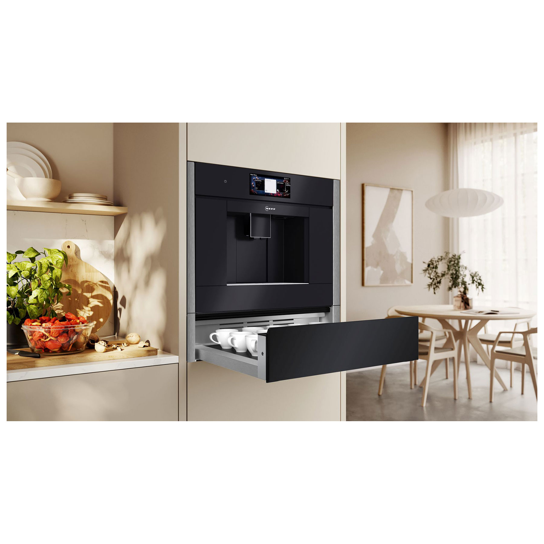 Neff N24HA11N1B N90 70 Built In 14cm Warming Drawer in Black with Stai, photo 5