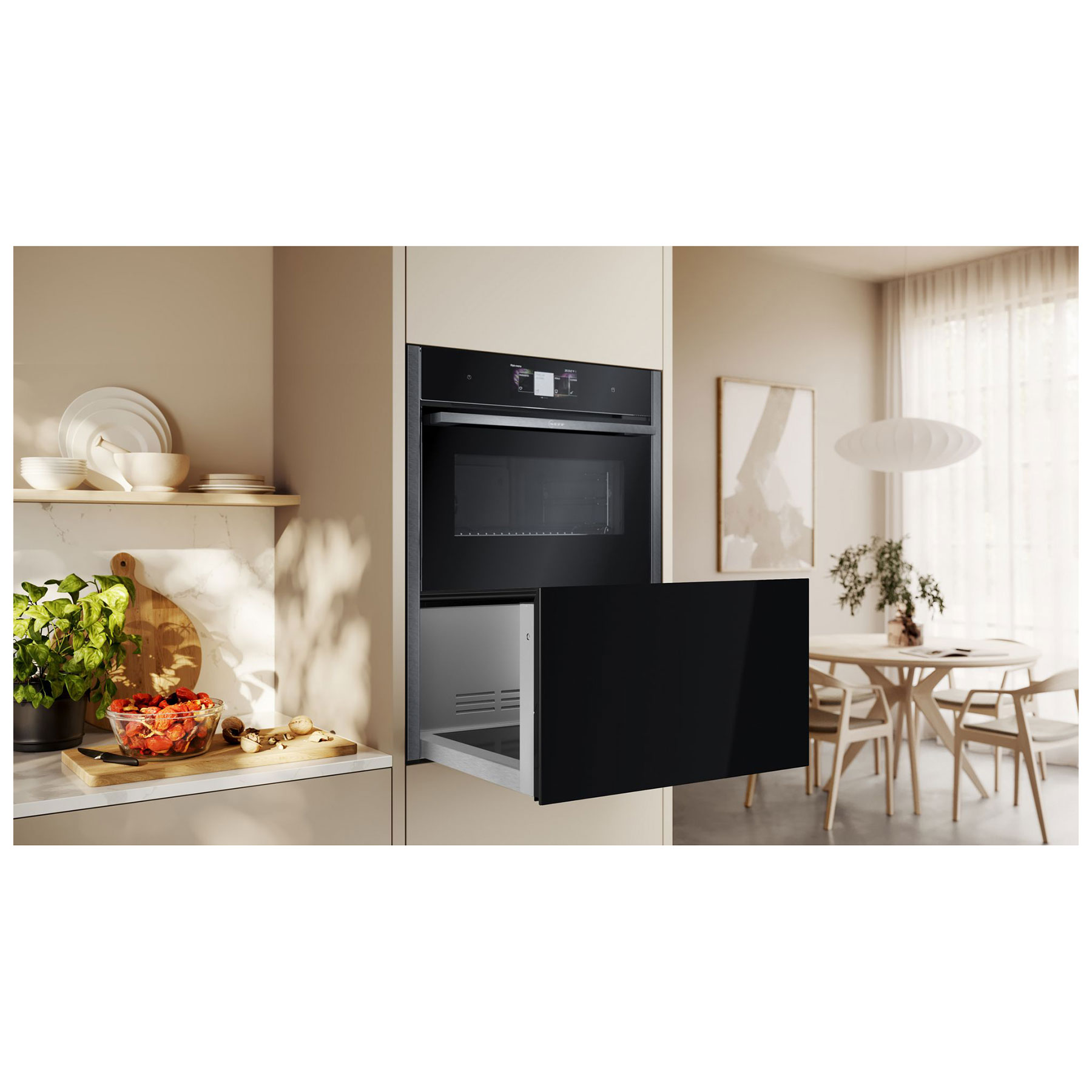Neff N34HA11G1B N90 70 Built In 29cm Warming Drawer in Black with Grap, photo 4