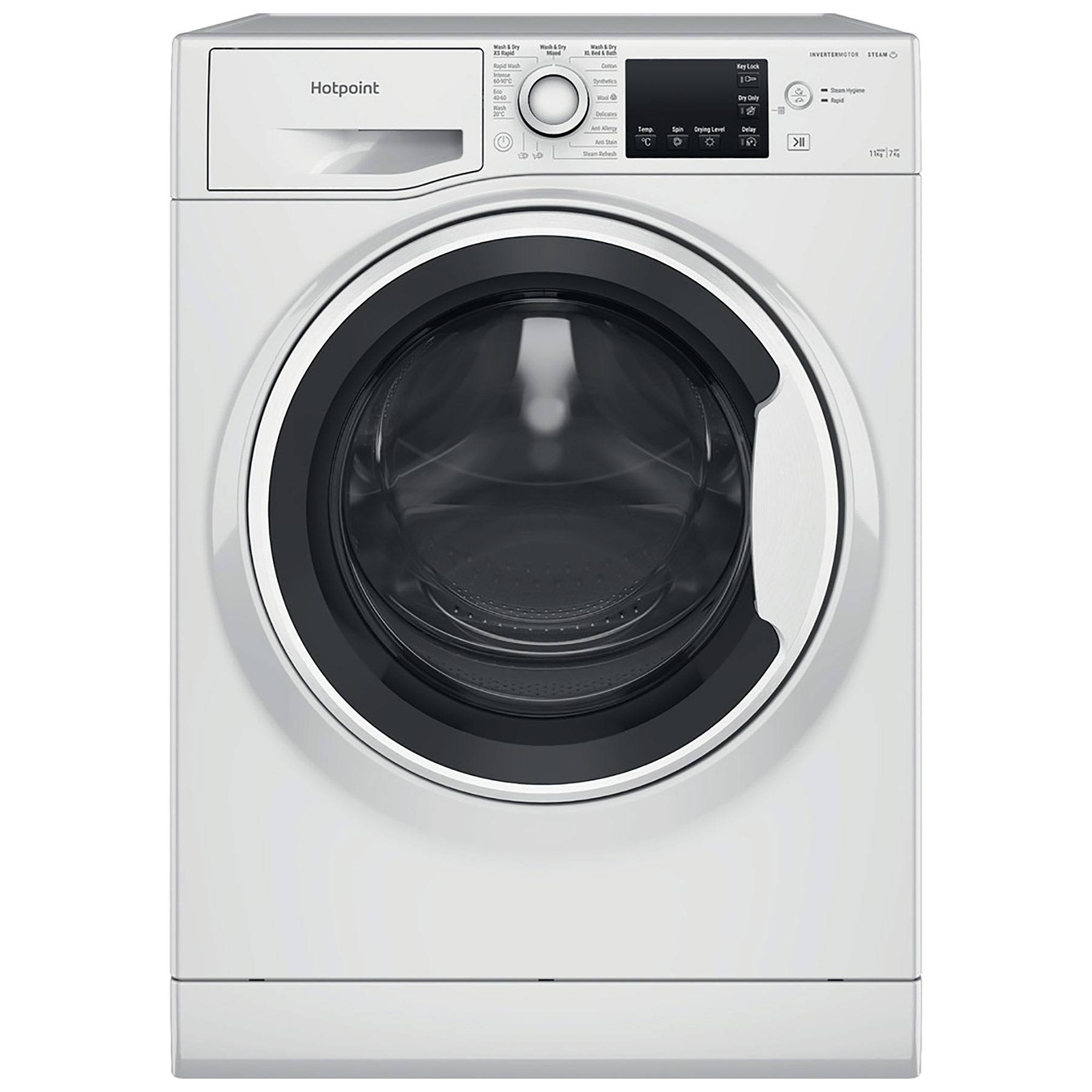Image of Hotpoint NDB11724WUK Washer Dryer in White 1600rpm 11kg 7kg E Rated