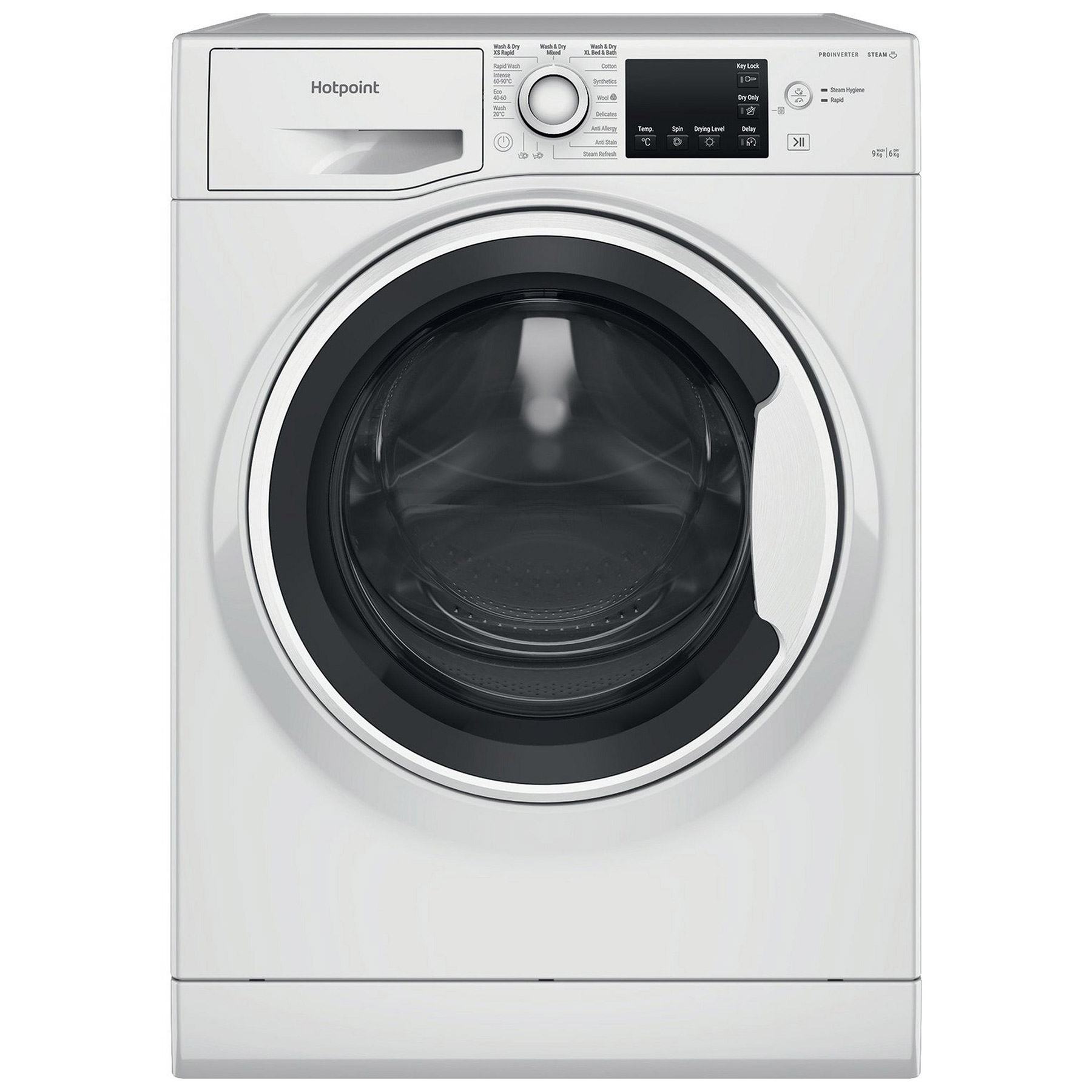 Image of Hotpoint NDBE9635WUK Washer Dryer in White 1400rpm 9kg 6kg D Rated