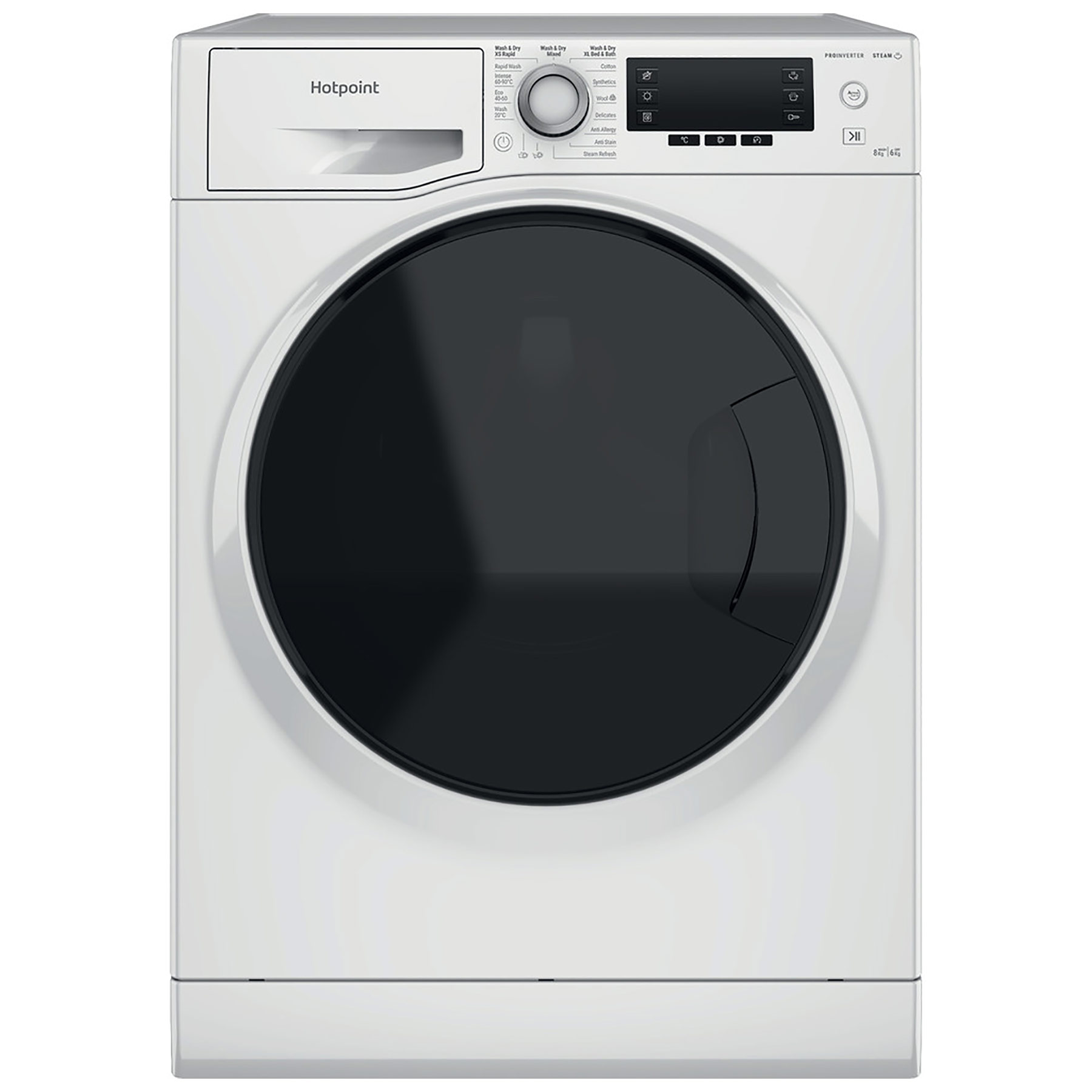 Hotpoint NDD8636DAUK Washer Dryer in White 1400 Spin 8kg 6kg D Rated