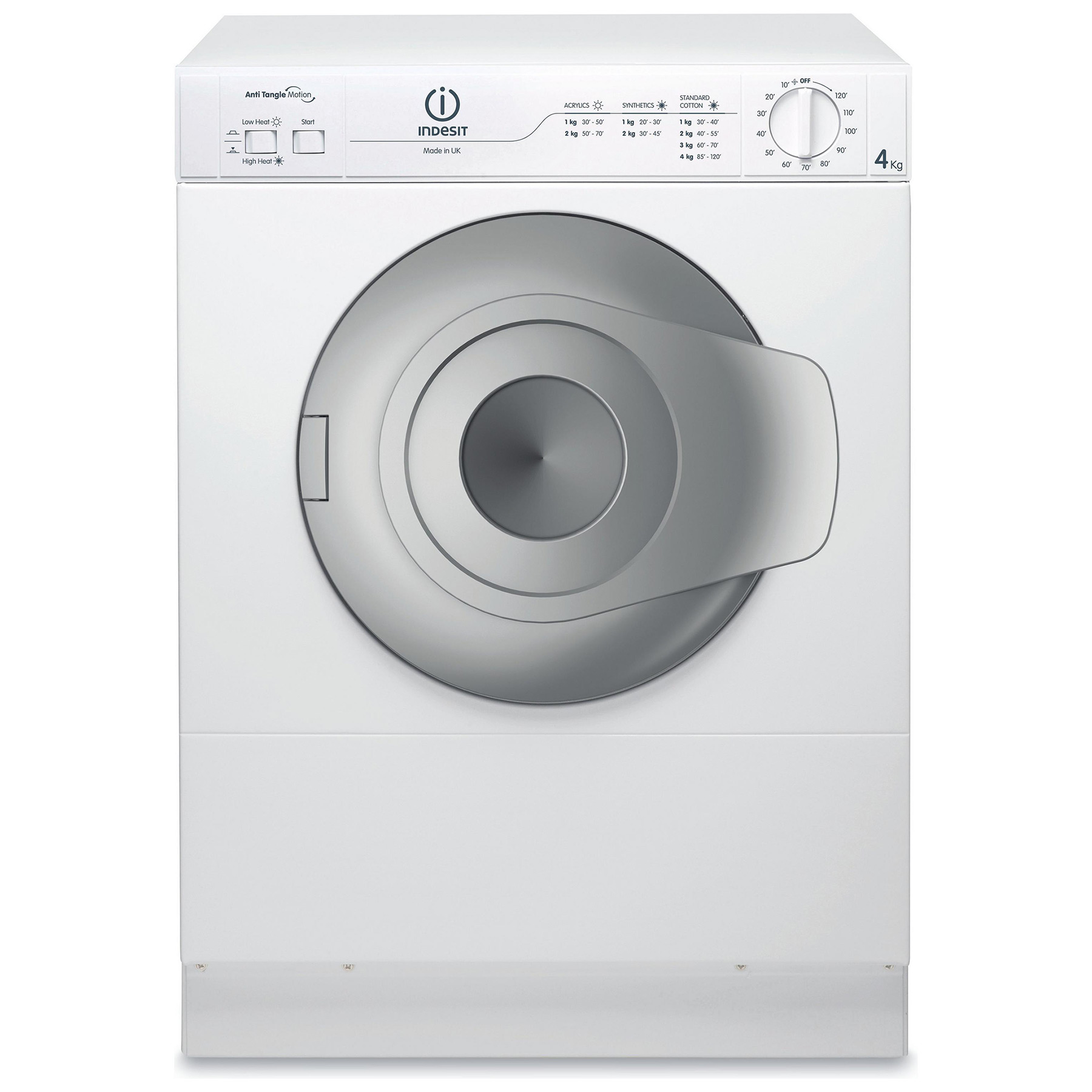 Image of Indesit NIS41V 4kg Compact Vented Dryer in White C Rated
