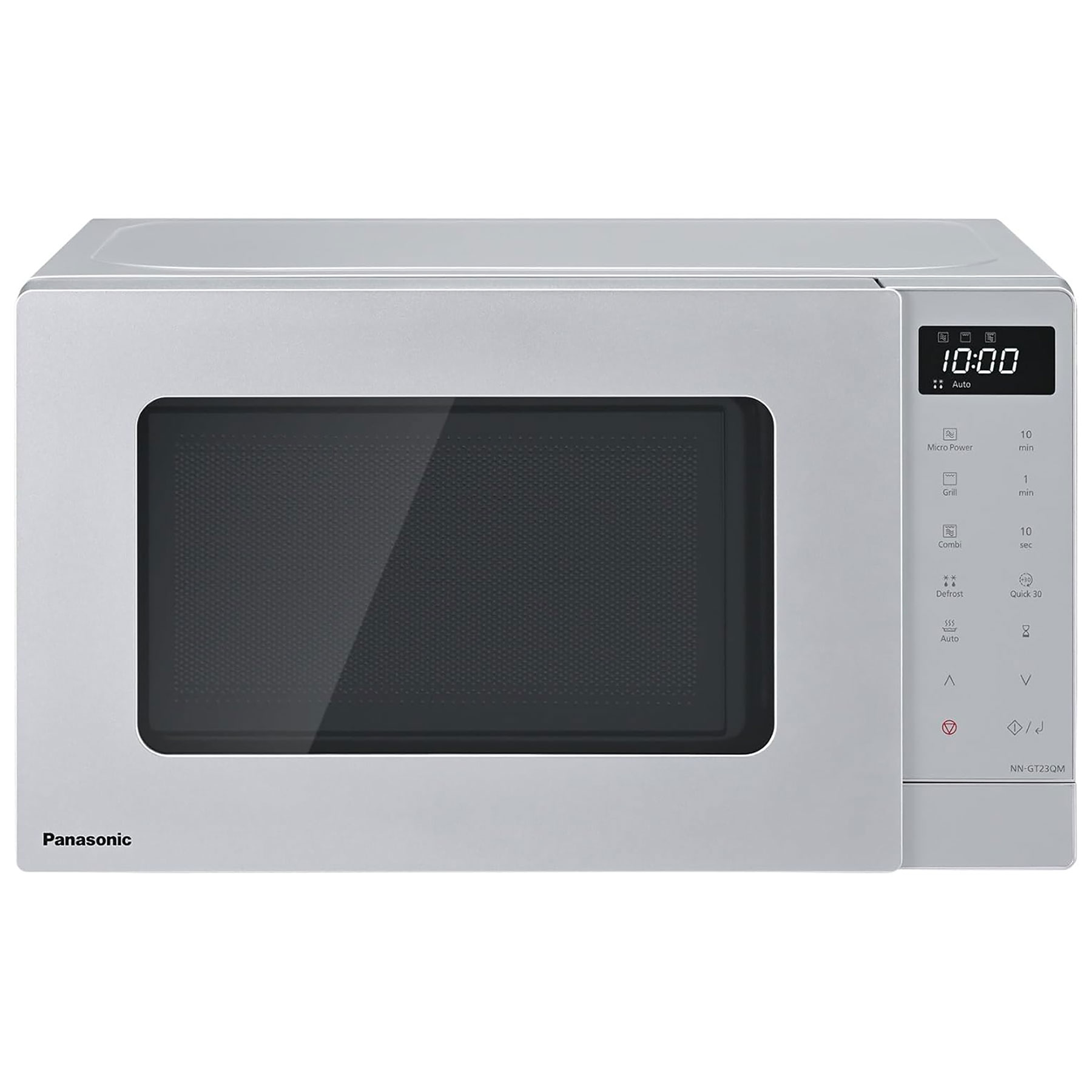 Panasonic NN GT23QMBPQ Microwave Oven with Grill in Silver 20L 800W 12