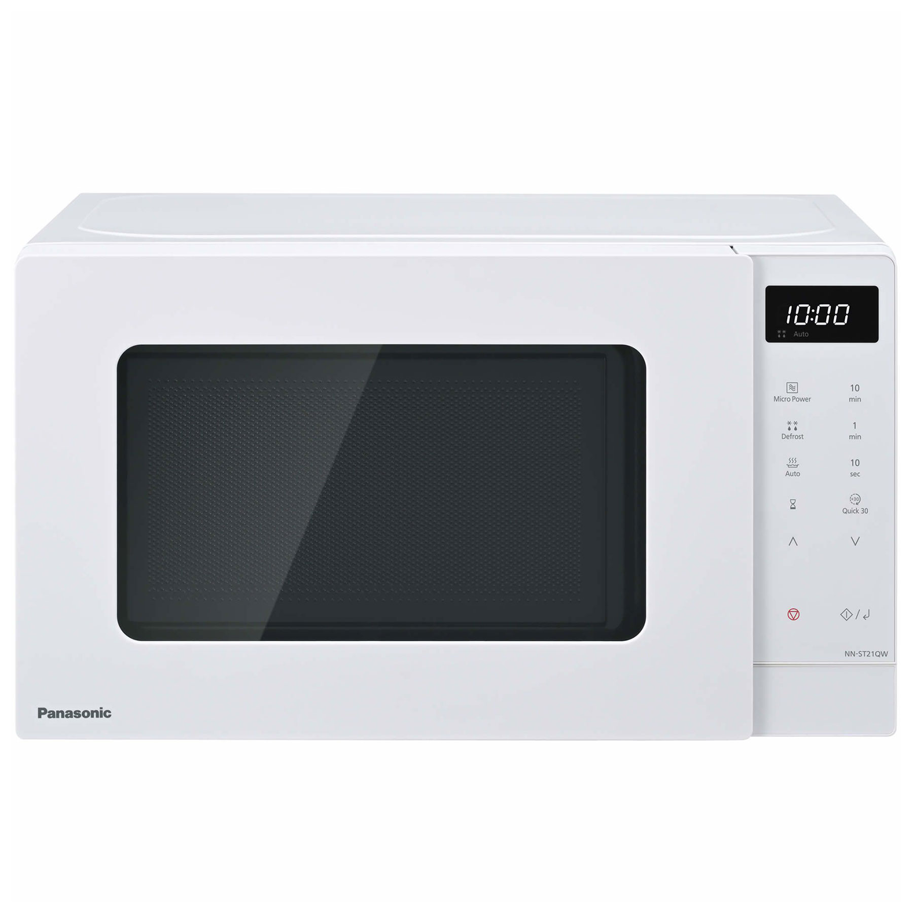 Panasonic NN ST21QWBPQ Solo Microwave Oven in White 20L 800W 11 Auto C