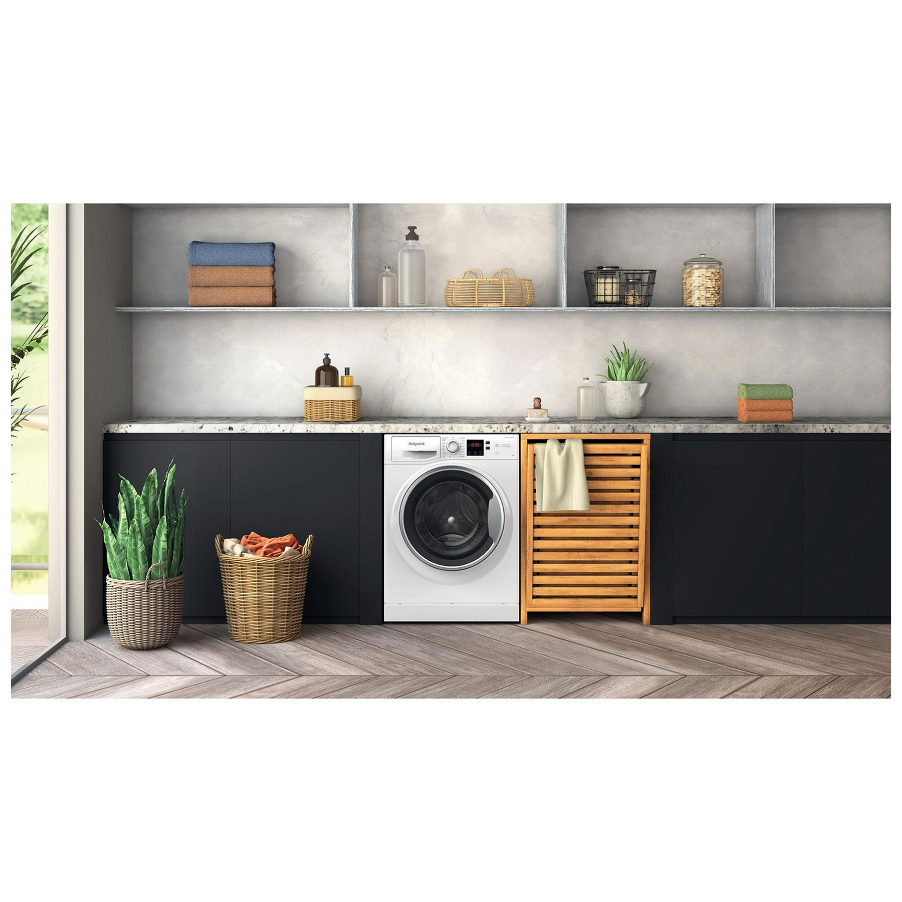 Hotpoint NSWE7469WSUK 7kg 1400 Spin Washing Machine in White A Rated S, photo 4