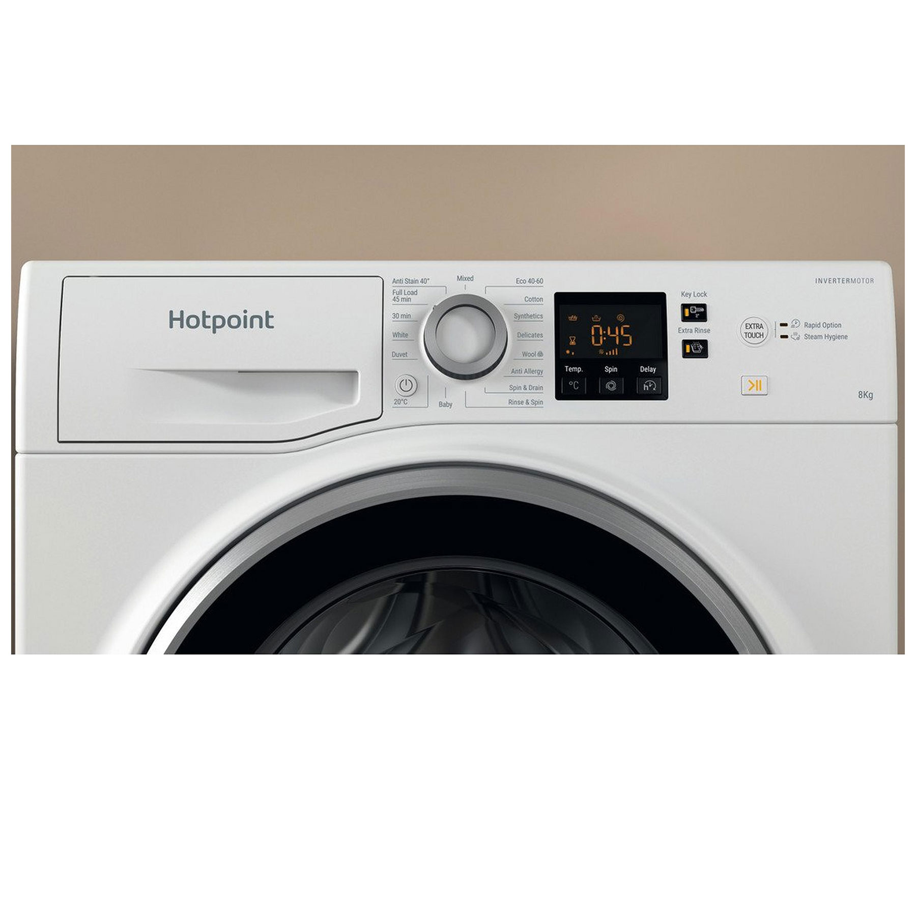 Hotpoint NSWE846WSUK 8kg 1400 Spin Washing Machine in White A Rated St, photo 3