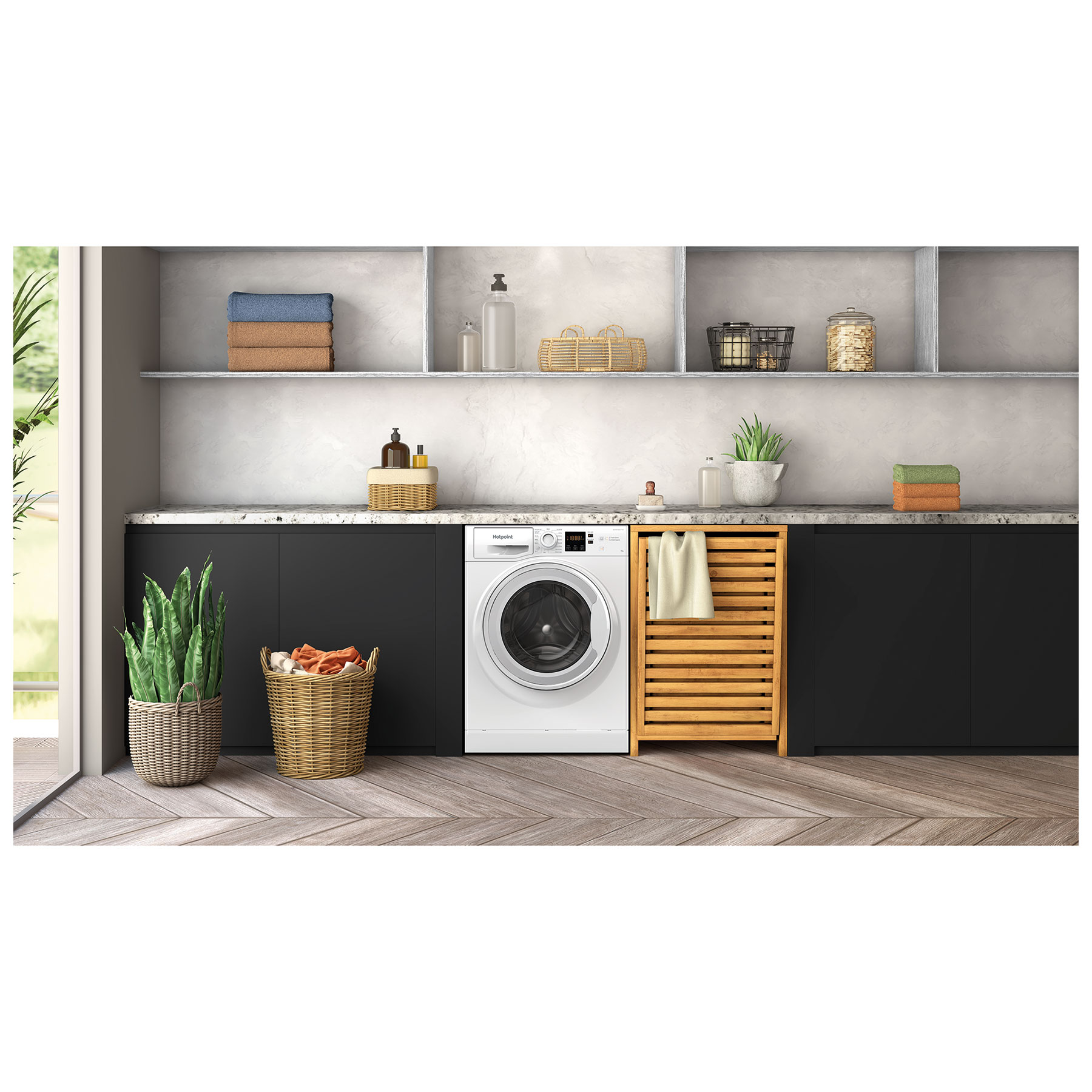 Hotpoint NSWF7469WUK 7kg 1400 Spin Washing Machine in White A Rated St, photo 4