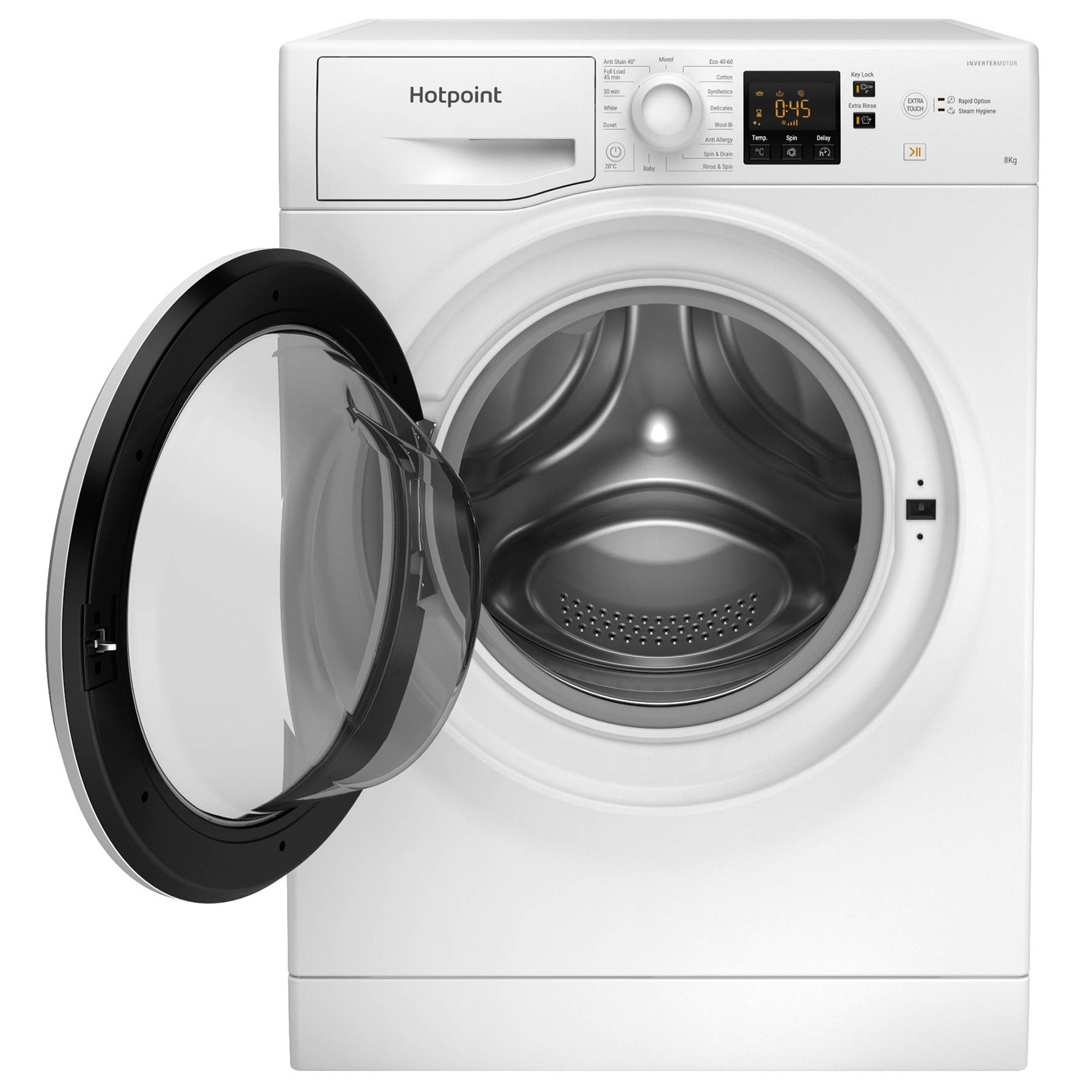 Hotpoint NSWF846WUK 8kg 1400 Spin Washing Machine in White A Rated Ste, photo 2