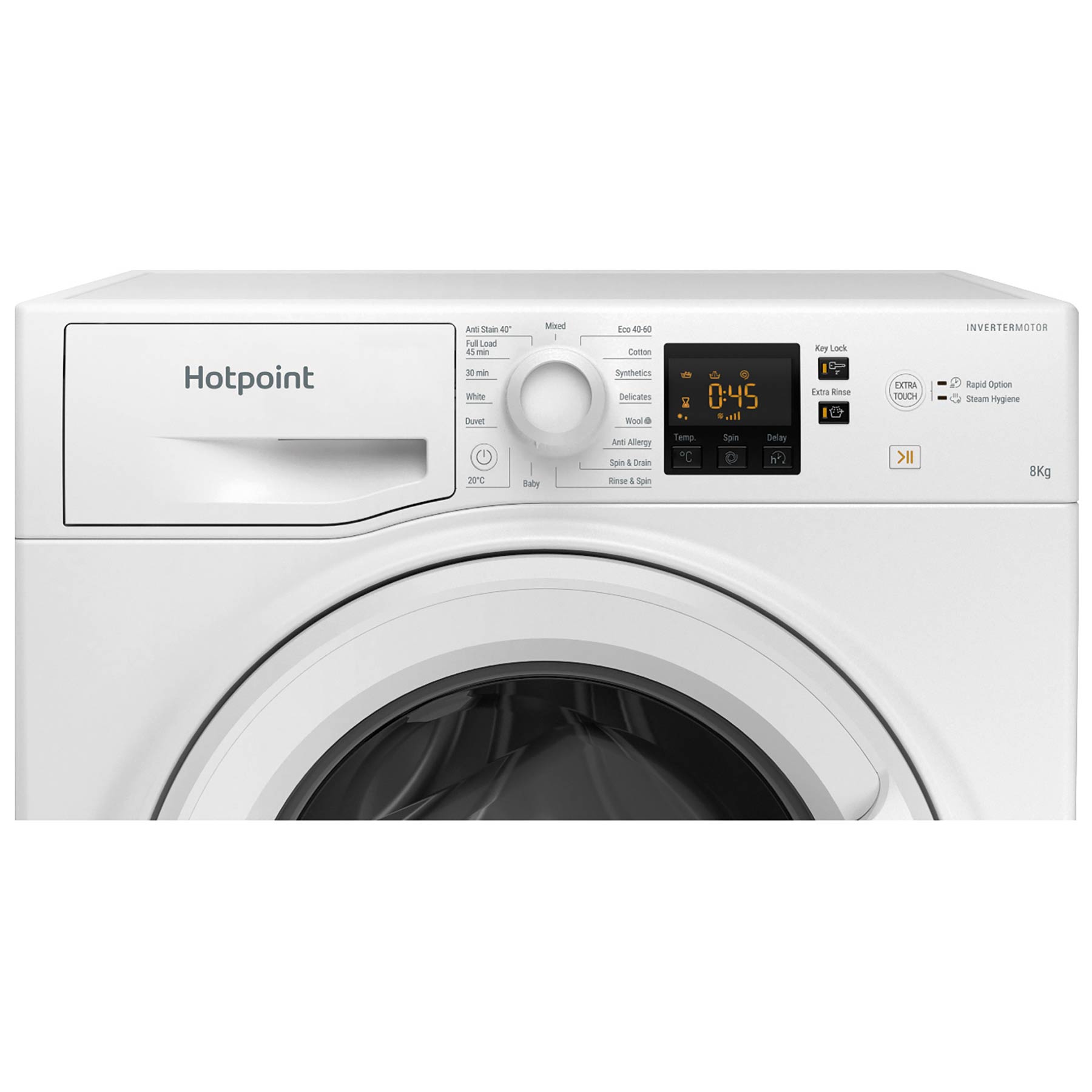 Hotpoint NSWF846WUK 8kg 1400 Spin Washing Machine in White A Rated Ste, photo 4