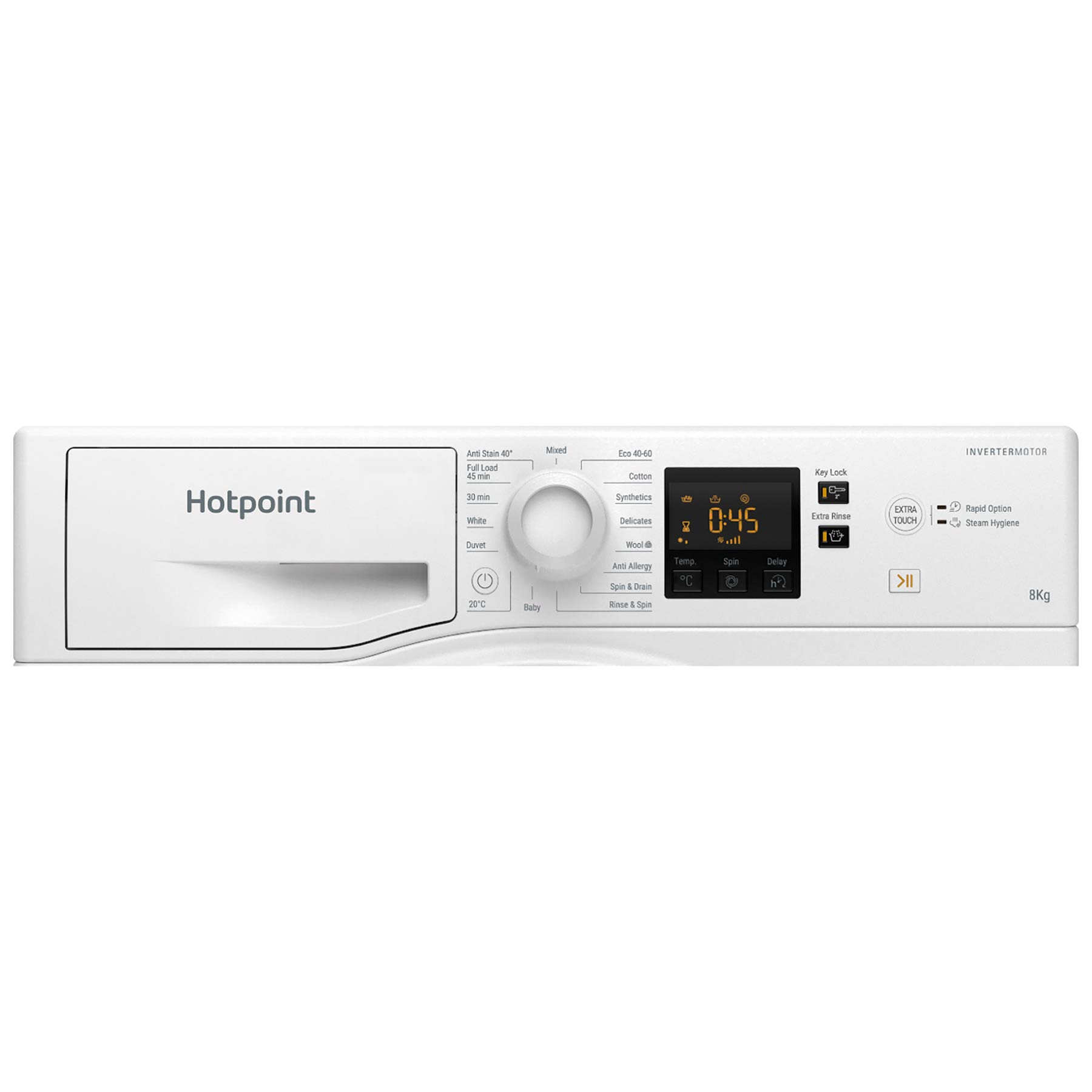 Hotpoint NSWF846WUK 8kg 1400 Spin Washing Machine in White A Rated Ste, photo 5