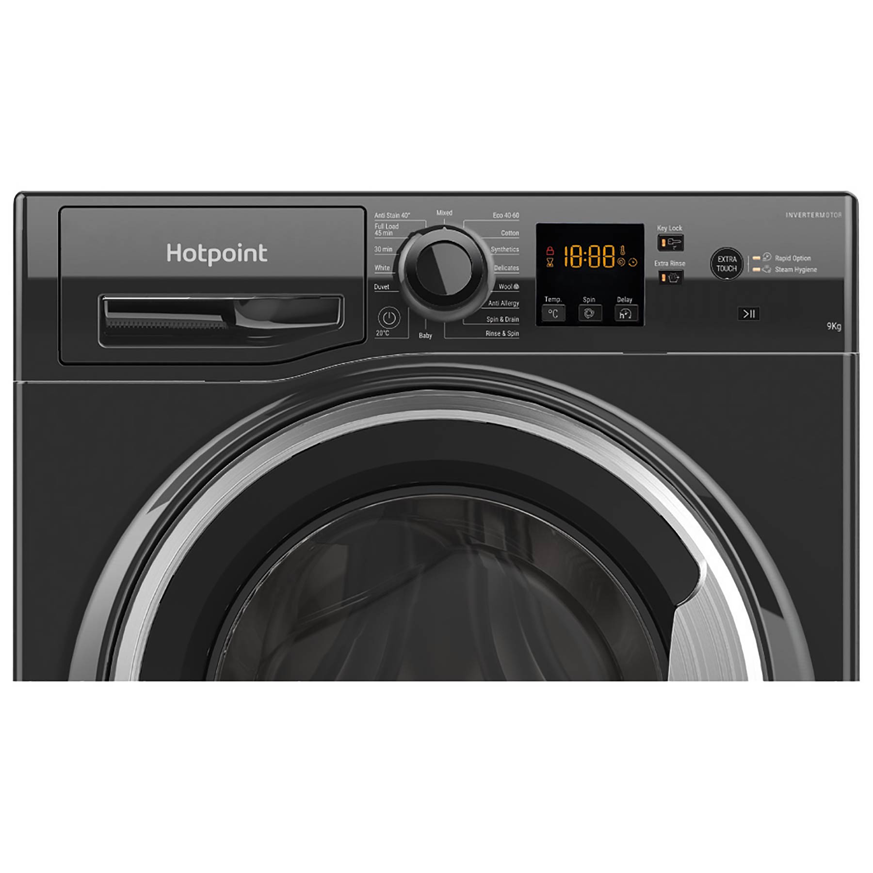 Hotpoint NSWF946BSUK 9kg 1400 Spin Washing Machine in Black A Rated St, photo 4