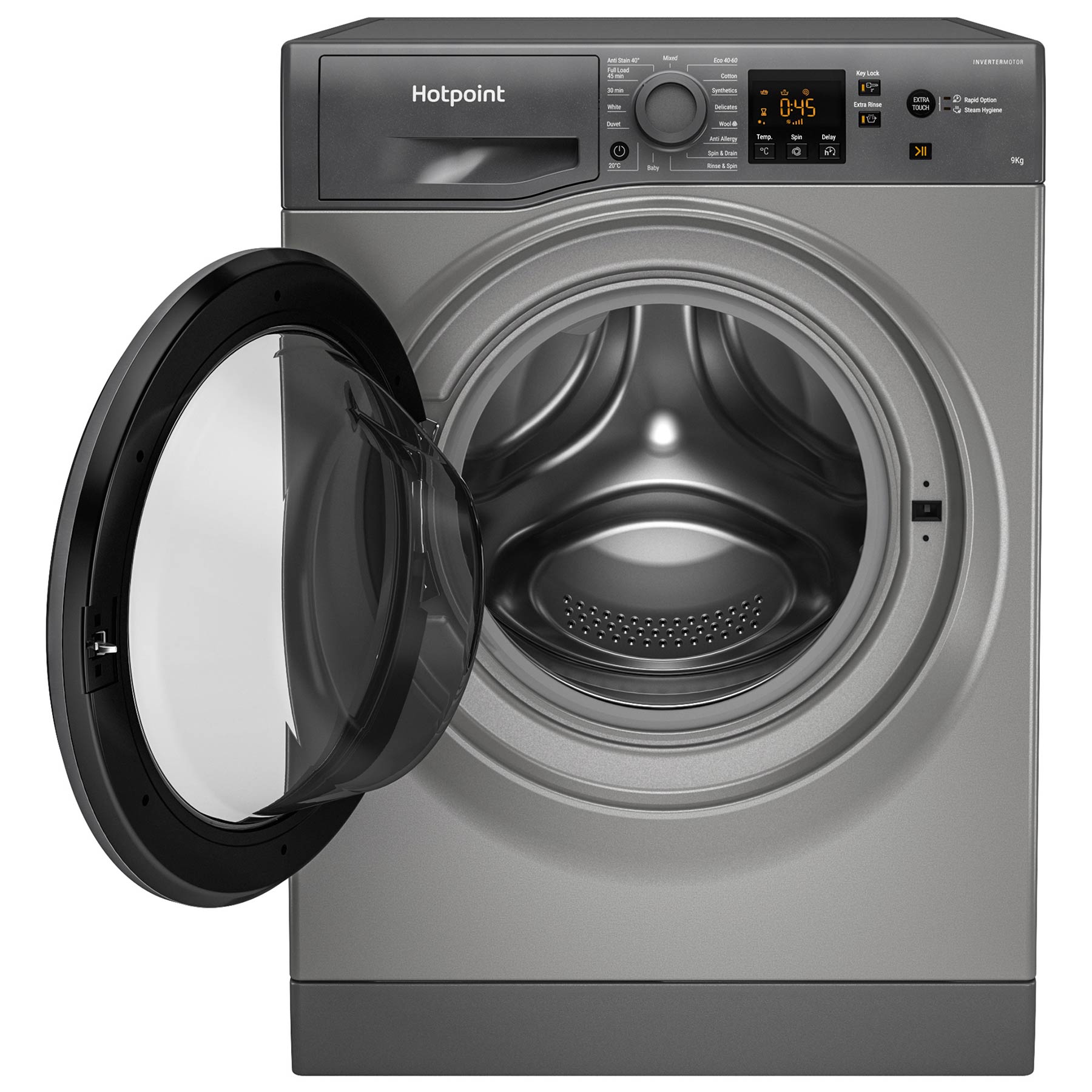 Hotpoint NSWF946GGUK 9kg 1400 Spin Washing Machine in Graphite A Rated, photo 2