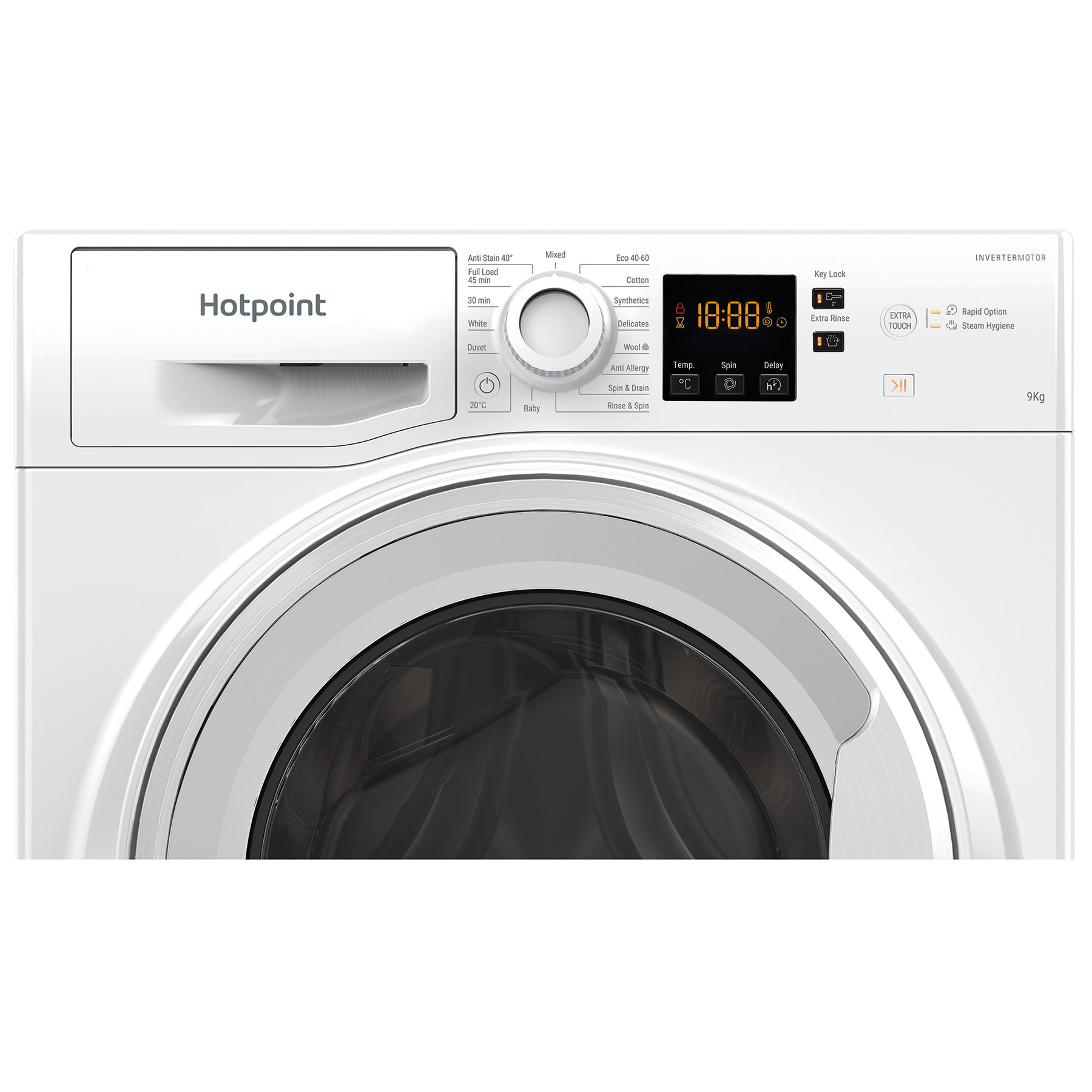 Hotpoint NSWF946WUK 9kg 1400 Spin Washing Machine in White A Rated Ste, photo 4