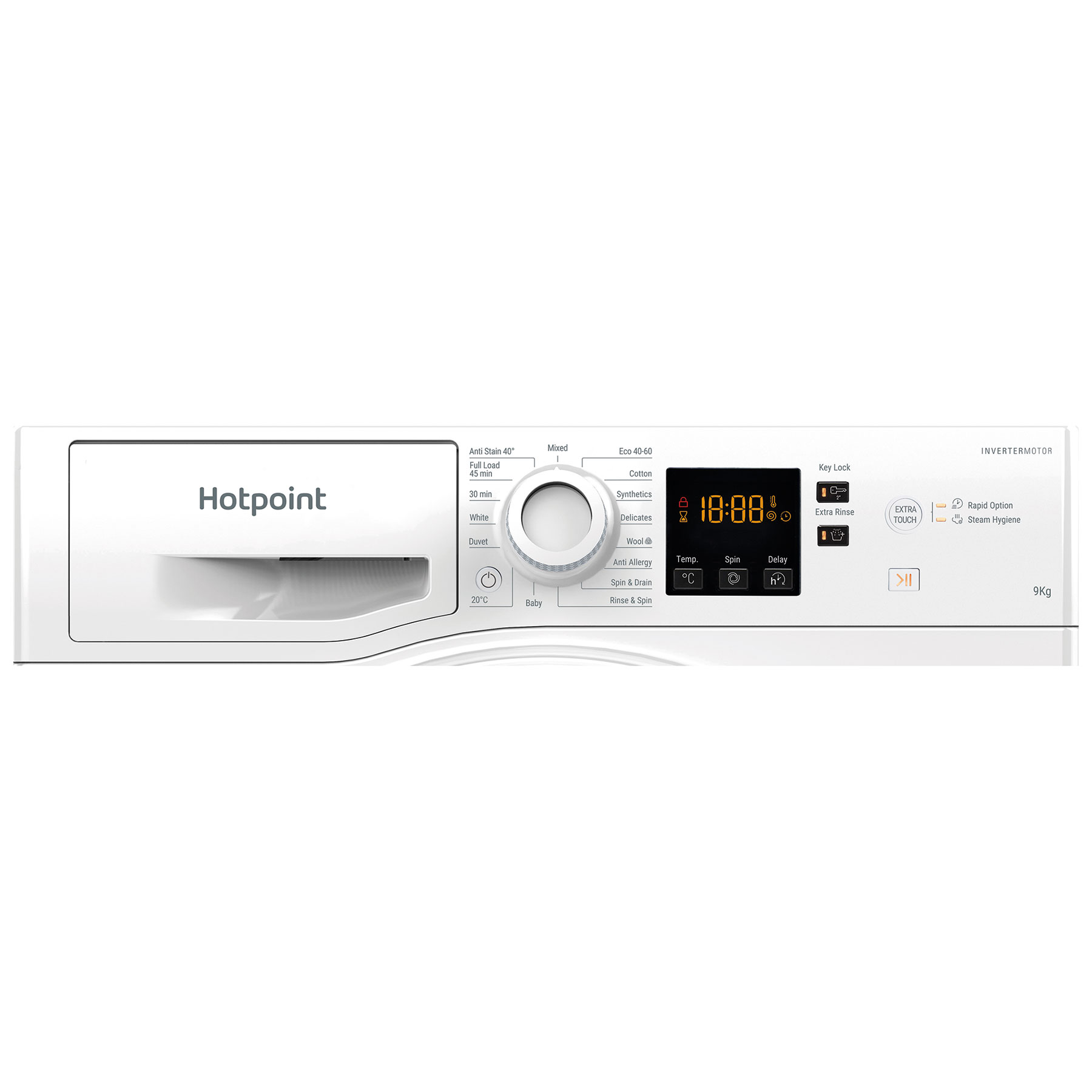 Hotpoint NSWF946WUK 9kg 1400 Spin Washing Machine in White A Rated Ste, photo 5