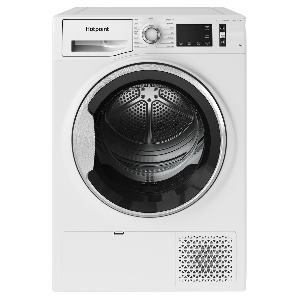 Hotpoint NTM118X3XBUK 8kg Heat Pump Condenser Dryer White A Rated