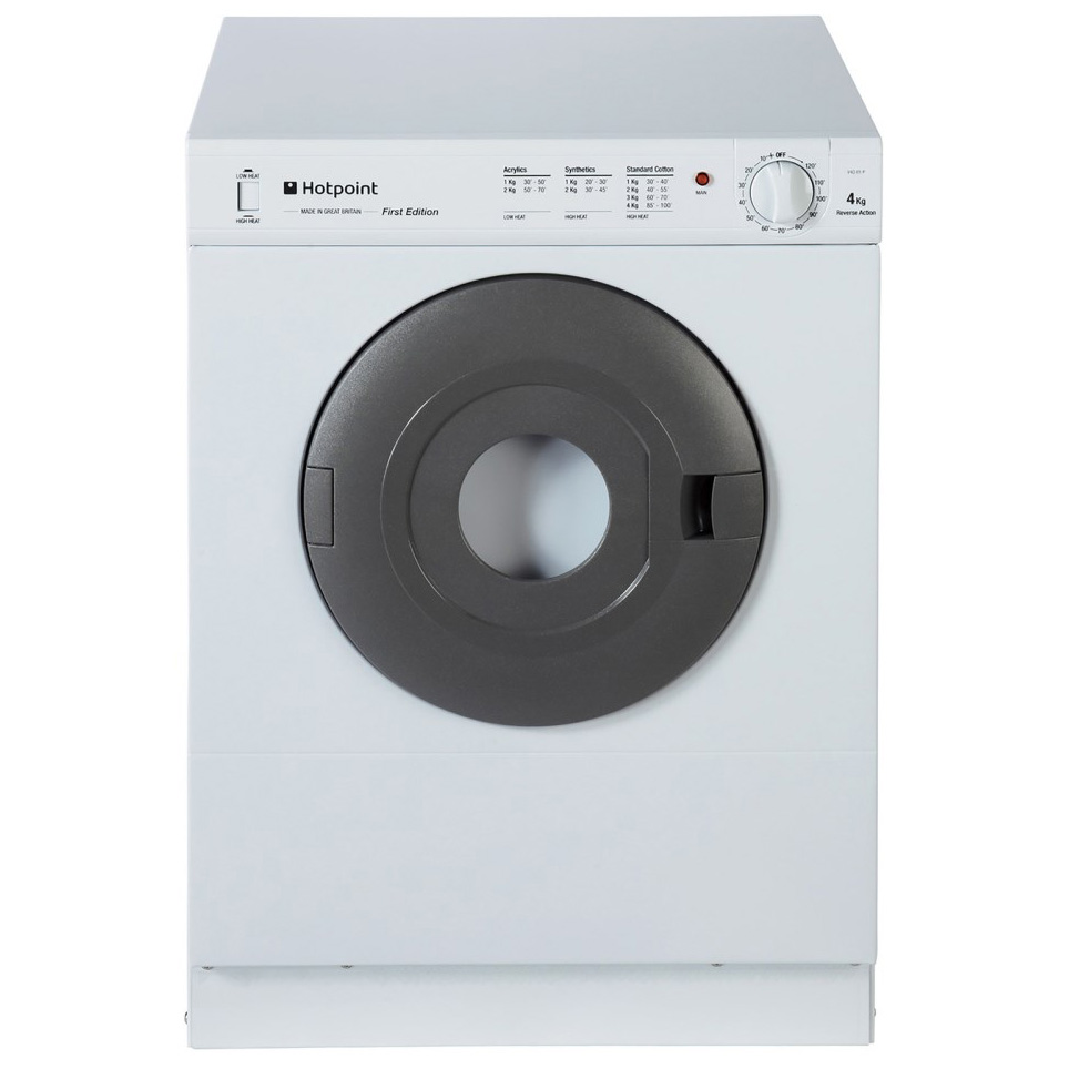 Image of Hotpoint NV4D01P 4kg Compact Vented Dryer in White C Rated