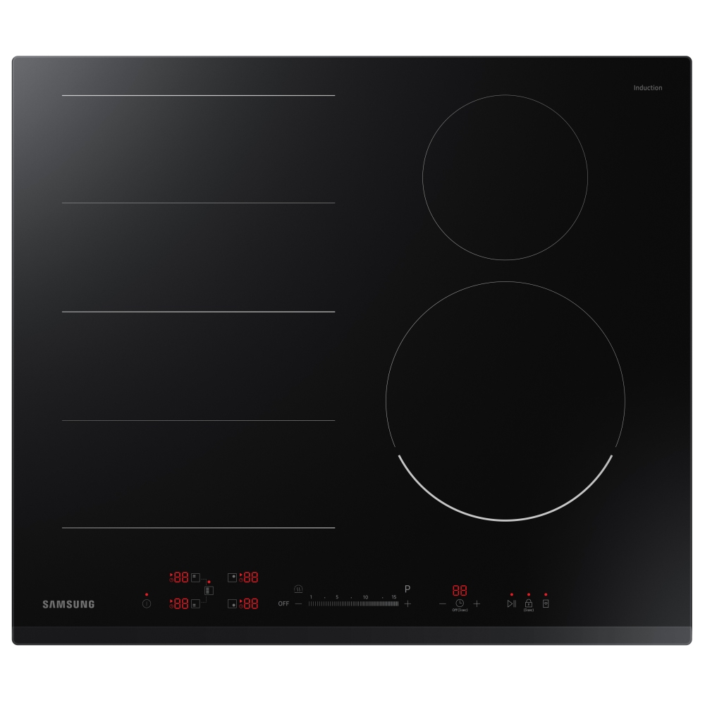 Samsung NZ64N7757GK 60cm 4 Zone Induction Hob in Black Flex Zone Plus