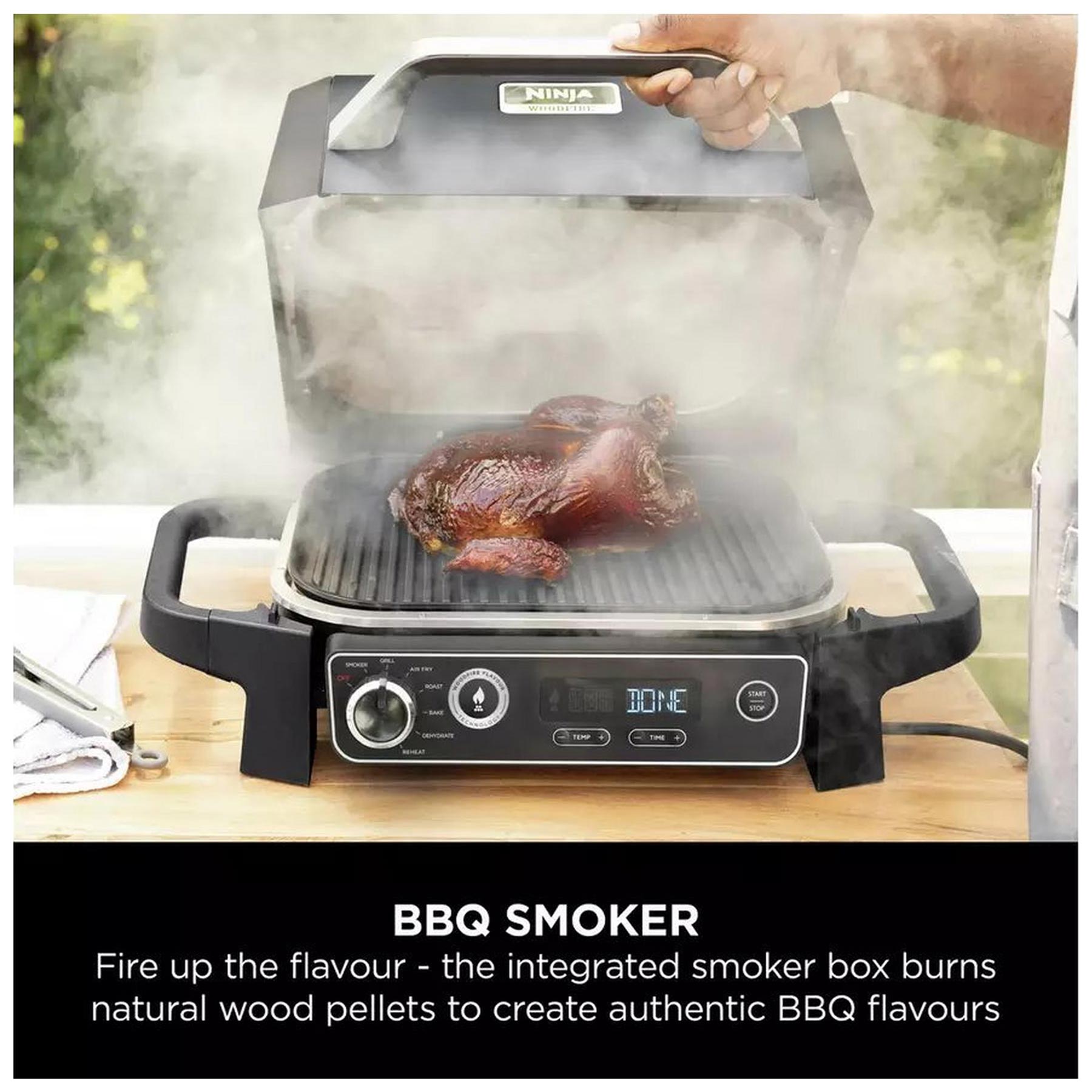 Ninja OG701UK Ninja Woodfire Outdoor Electric BBQ Grill, photo 4