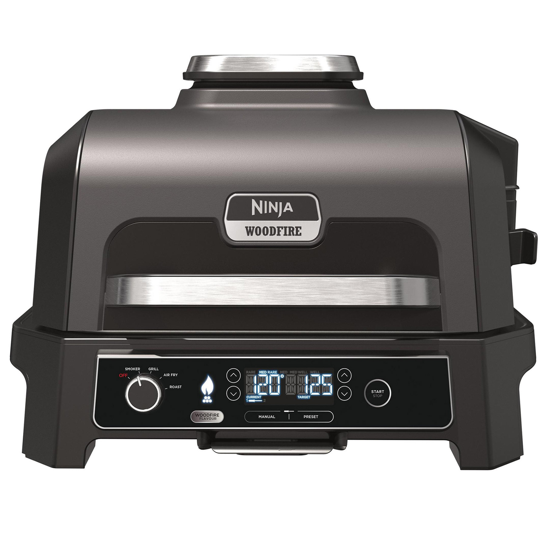 Image of Ninja OG850UK Woodfire Pro XL Electric BBQ Grill Smoker Black Grey