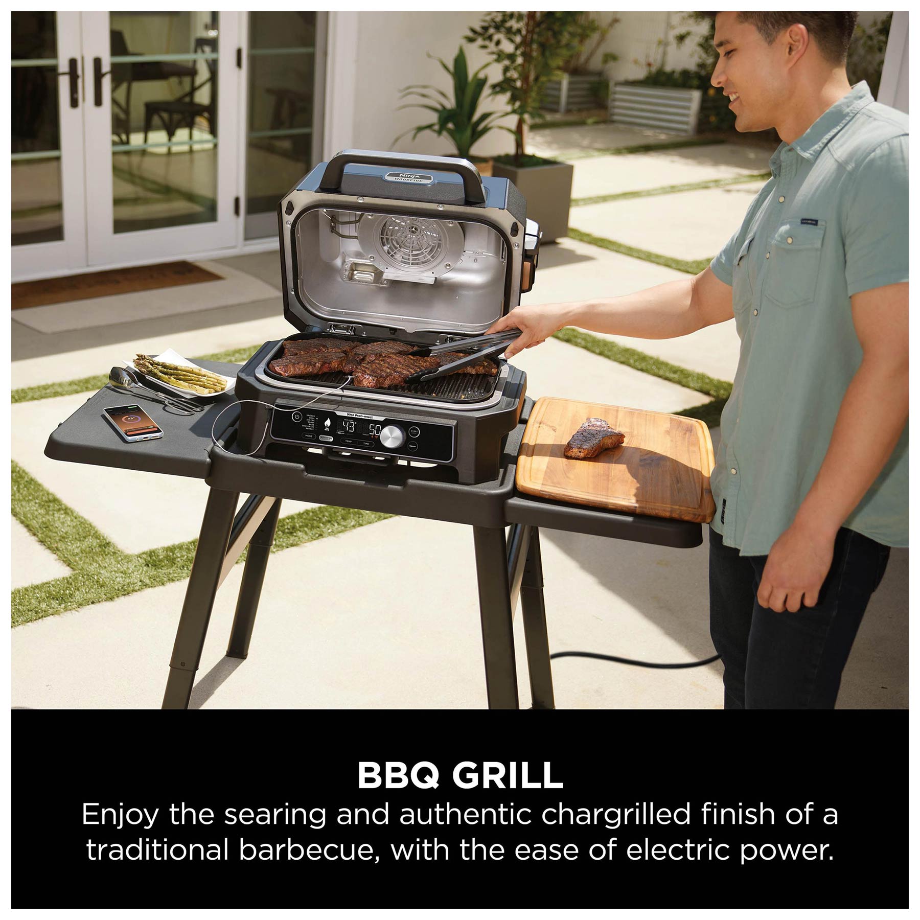Ninja OG901UK Ninja Woodfire Pro Connect Electric BBQ Grill Smoker, photo 2
