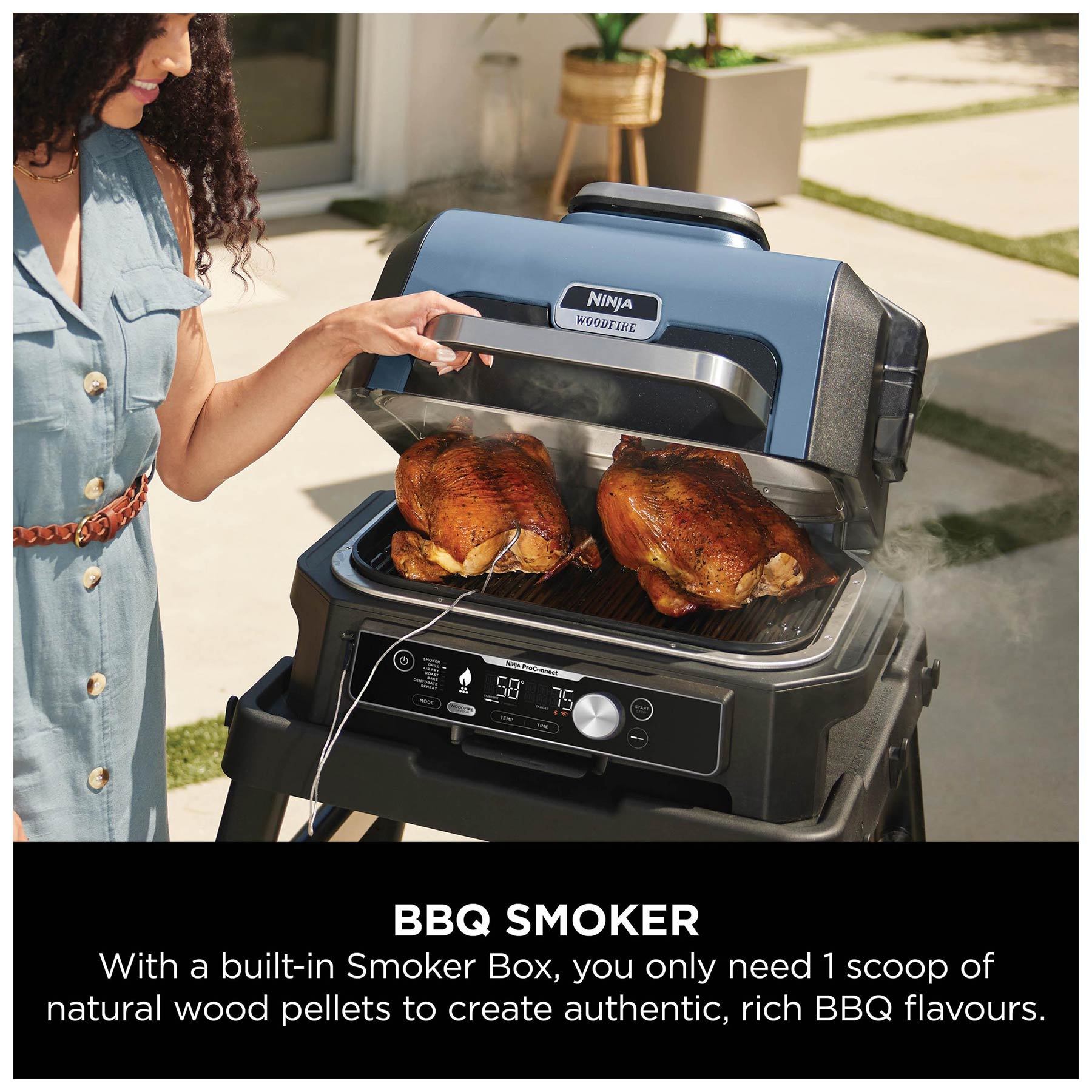 Ninja OG901UK Ninja Woodfire Pro Connect Electric BBQ Grill Smoker, photo 3