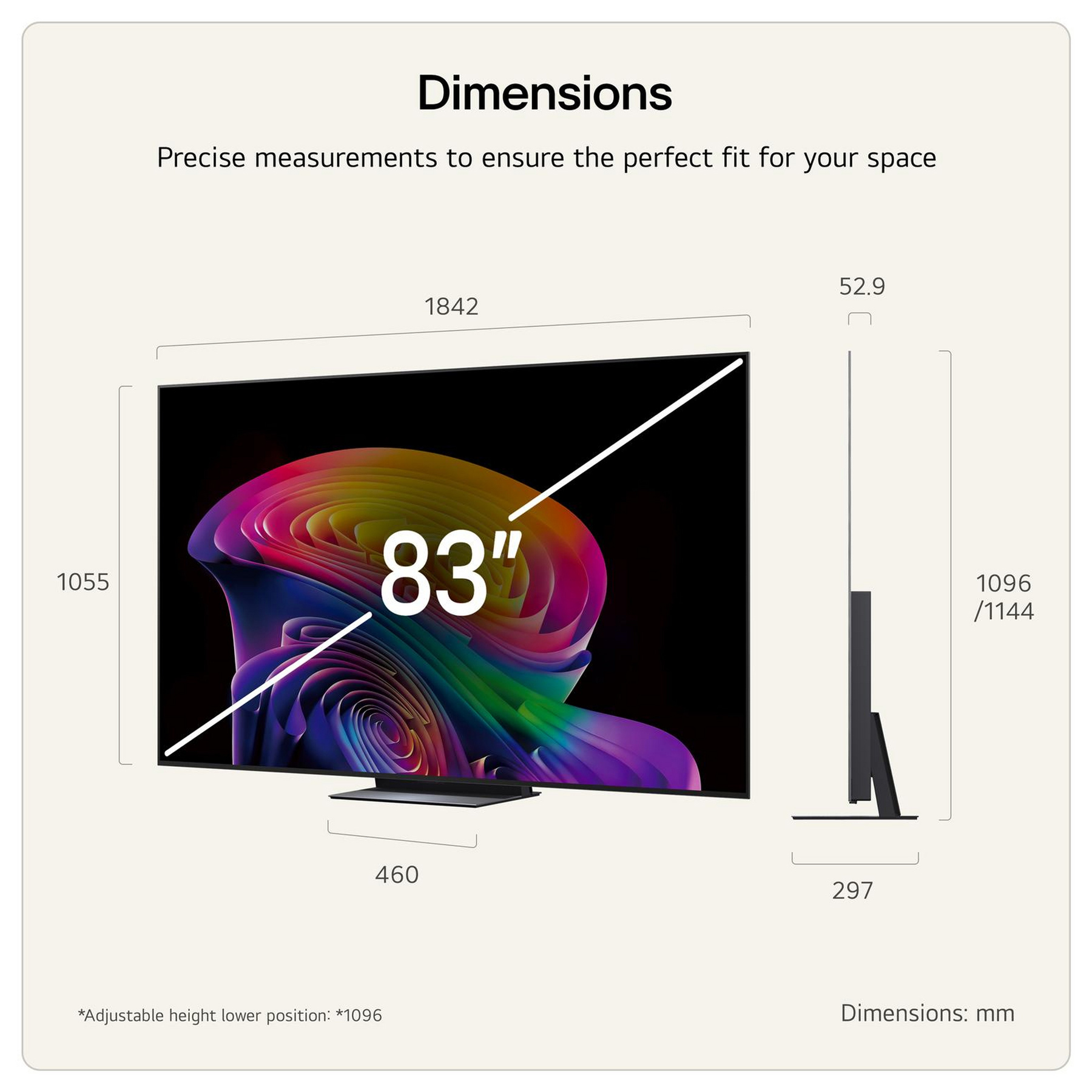 LG OLED83C66LB 83 4K Ultra HD HDR Smart OLED evo AI TV Dolby Vision Do, photo 3