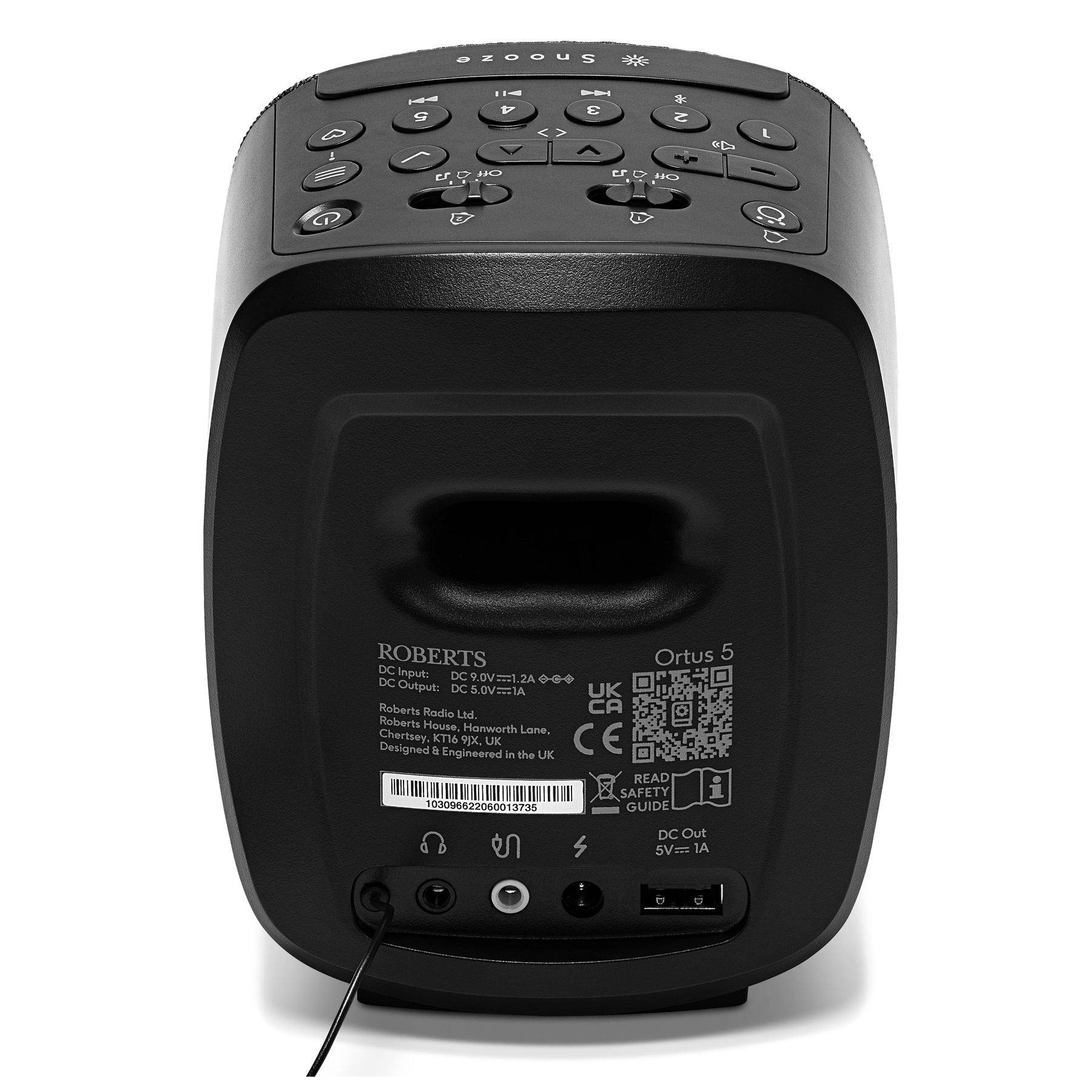 Roberts ORTUS5BK DAB DAB FM RDS Bluetooth Audio Streaming Dual Alarm C, photo 5