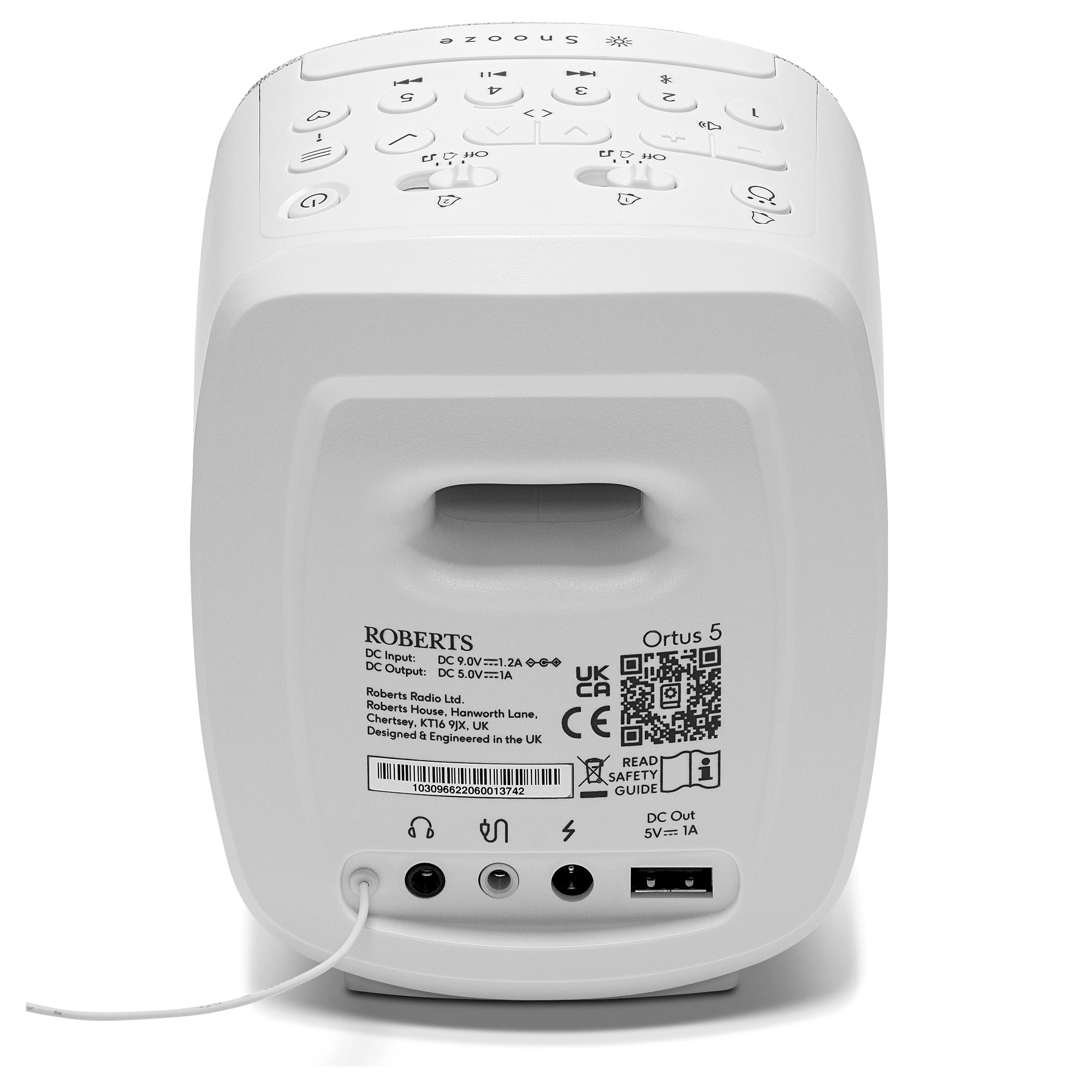 Roberts ORTUS5W DAB DAB FM RDS Bluetooth Audio Streaming Dual Alarm Cl, photo 5