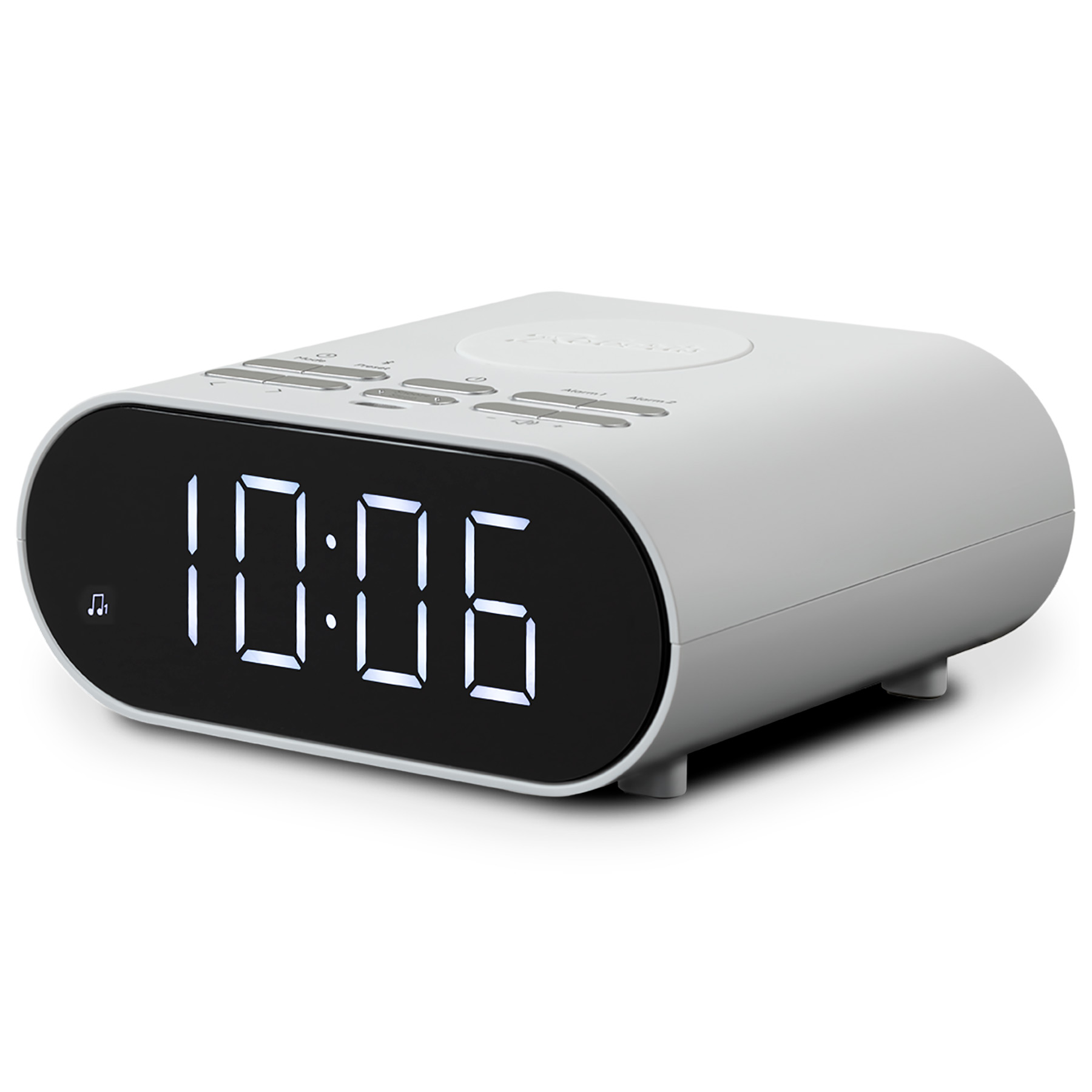 Image of Roberts ORTUSCHARGEW Ortus Charge FM Bluetooth Clock Radio in White