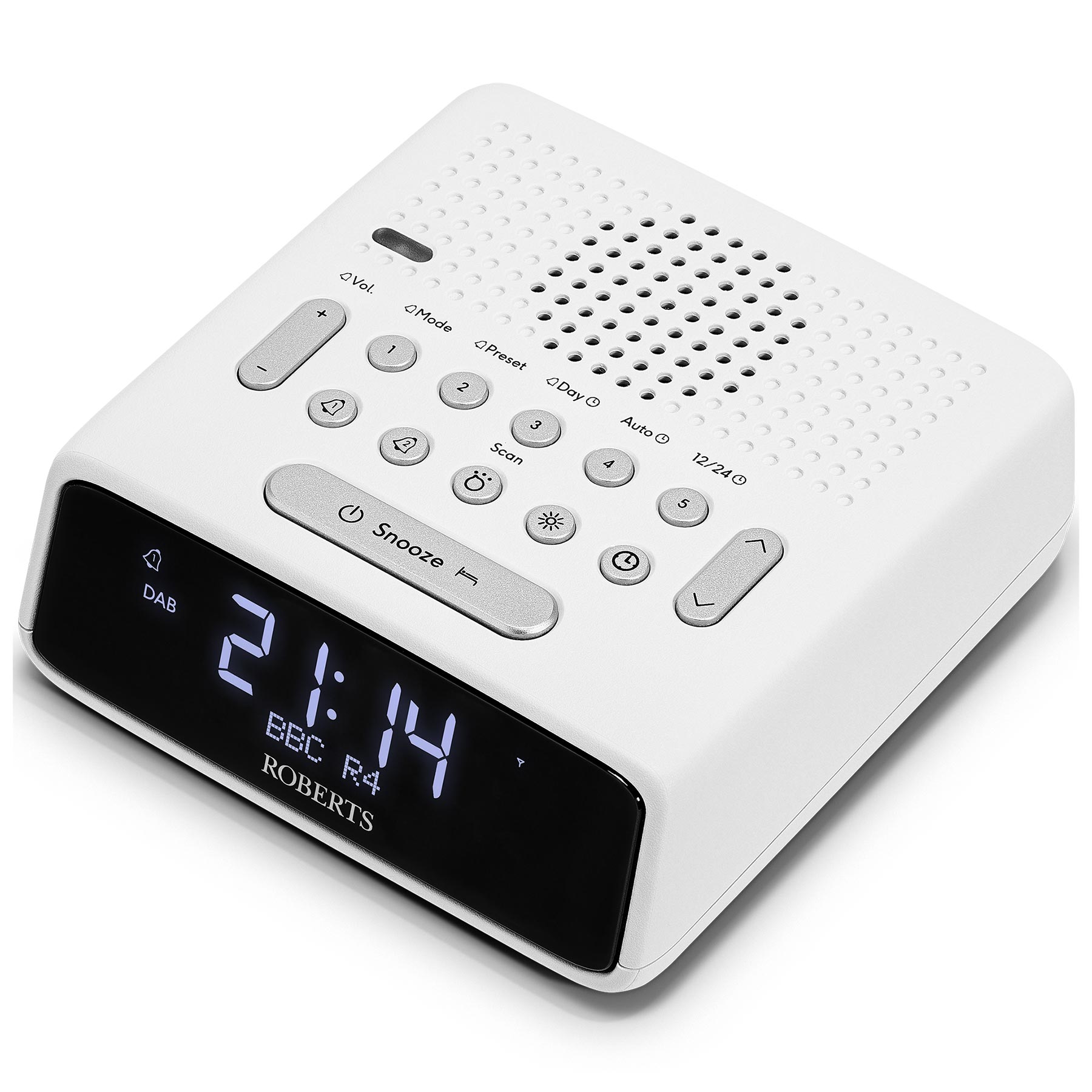 Roberts ORTUSDABW Ortus DAB DAB FM RDS Clock Radio in White, photo 3