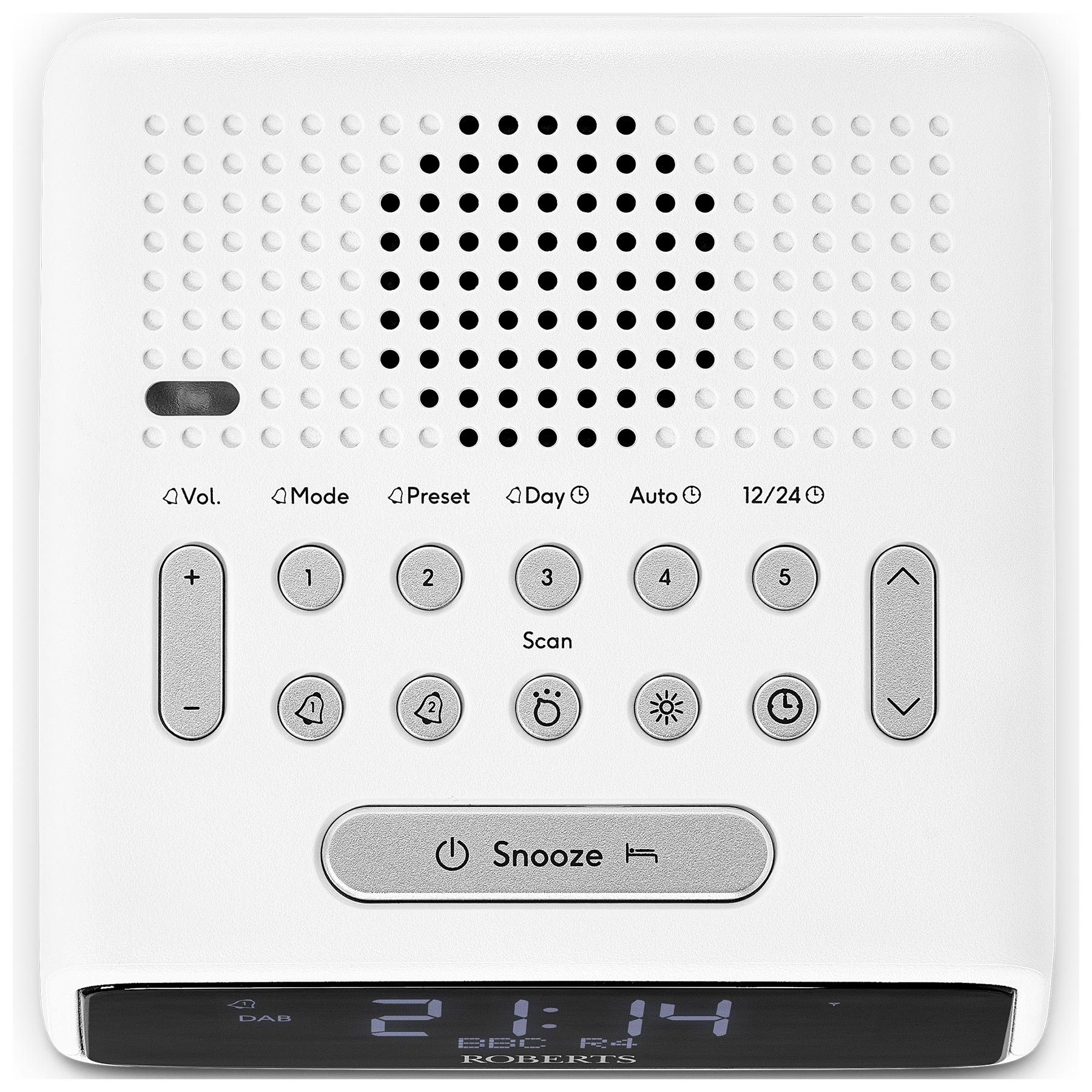 Roberts ORTUSDABW Ortus DAB DAB FM RDS Clock Radio in White, photo 4