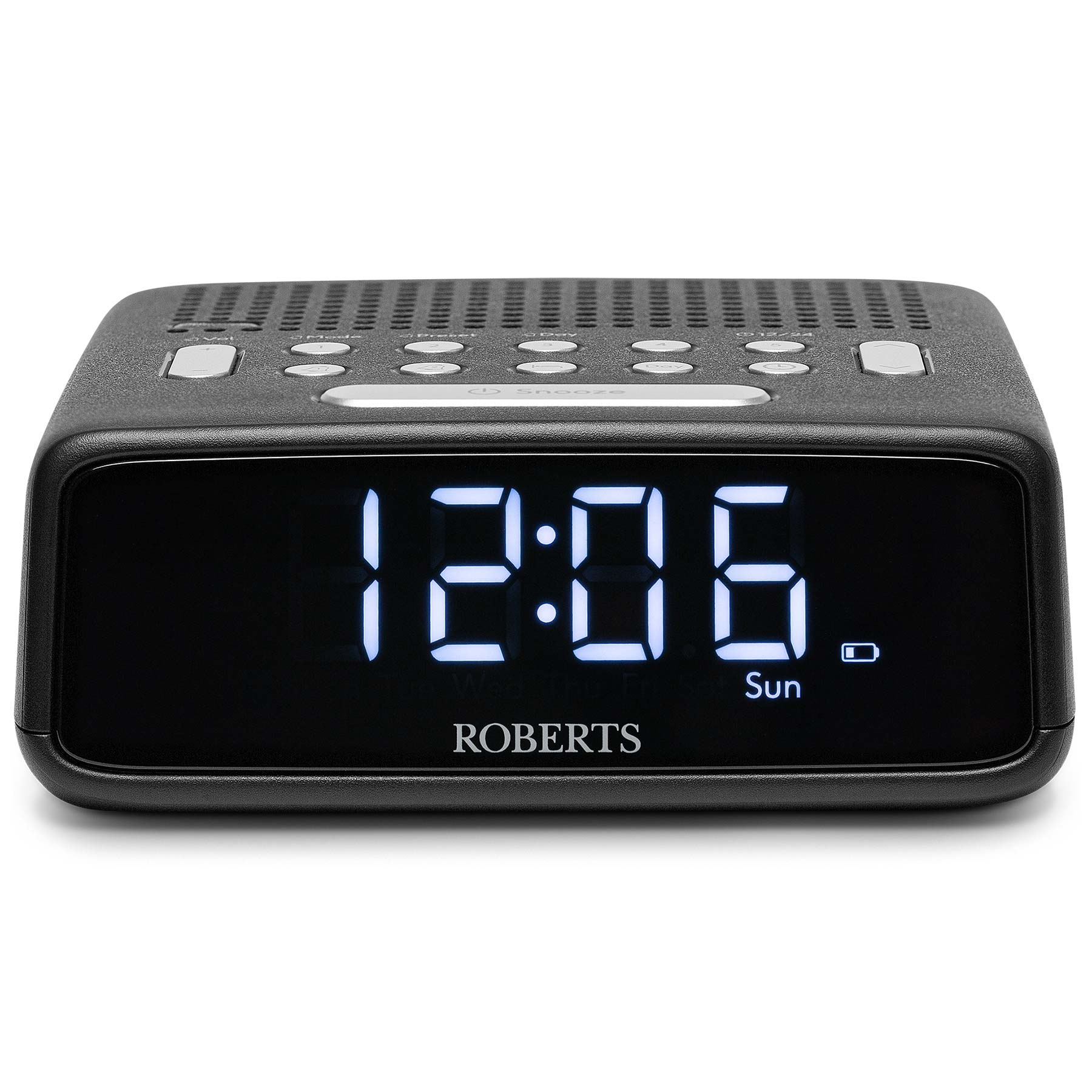 Image of Roberts ORTUSFMBK Ortus FM Dual Alarm Clock Radio in Black