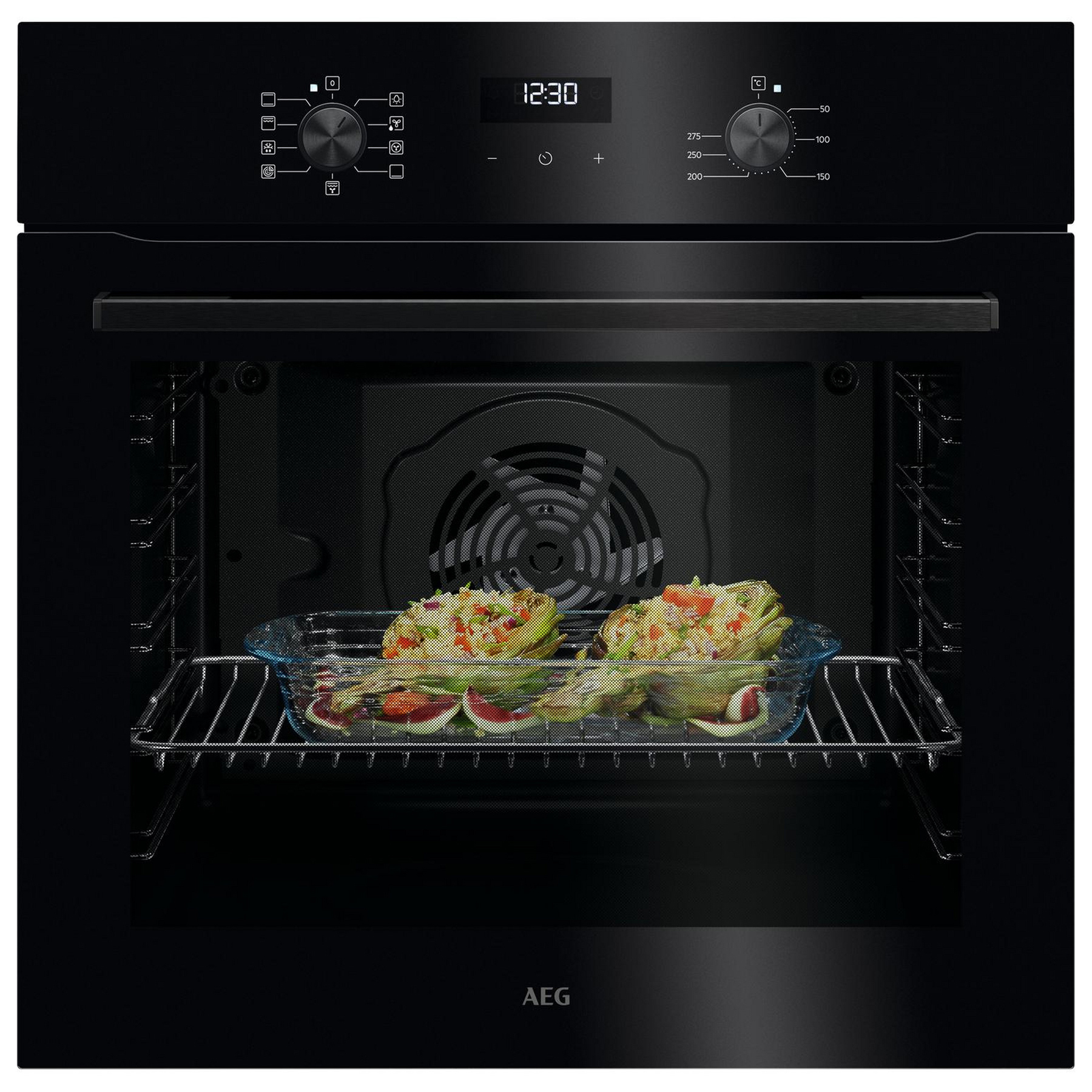 AEG OU5AB20XK Series 5000 Built In Electric Single Oven in Black 72L A