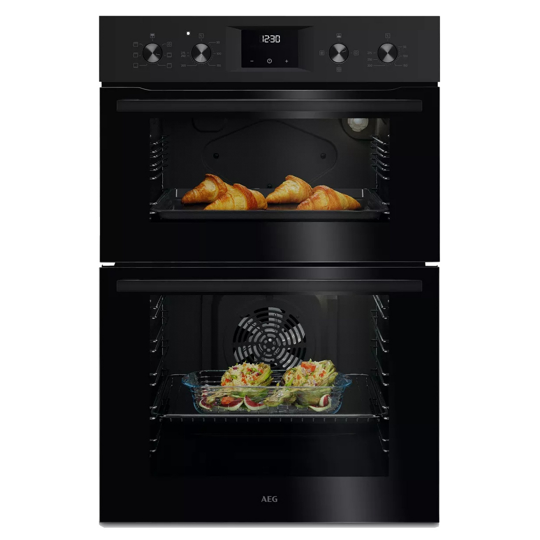 AEG OU5NP20B Built In Electric Double Oven in Black