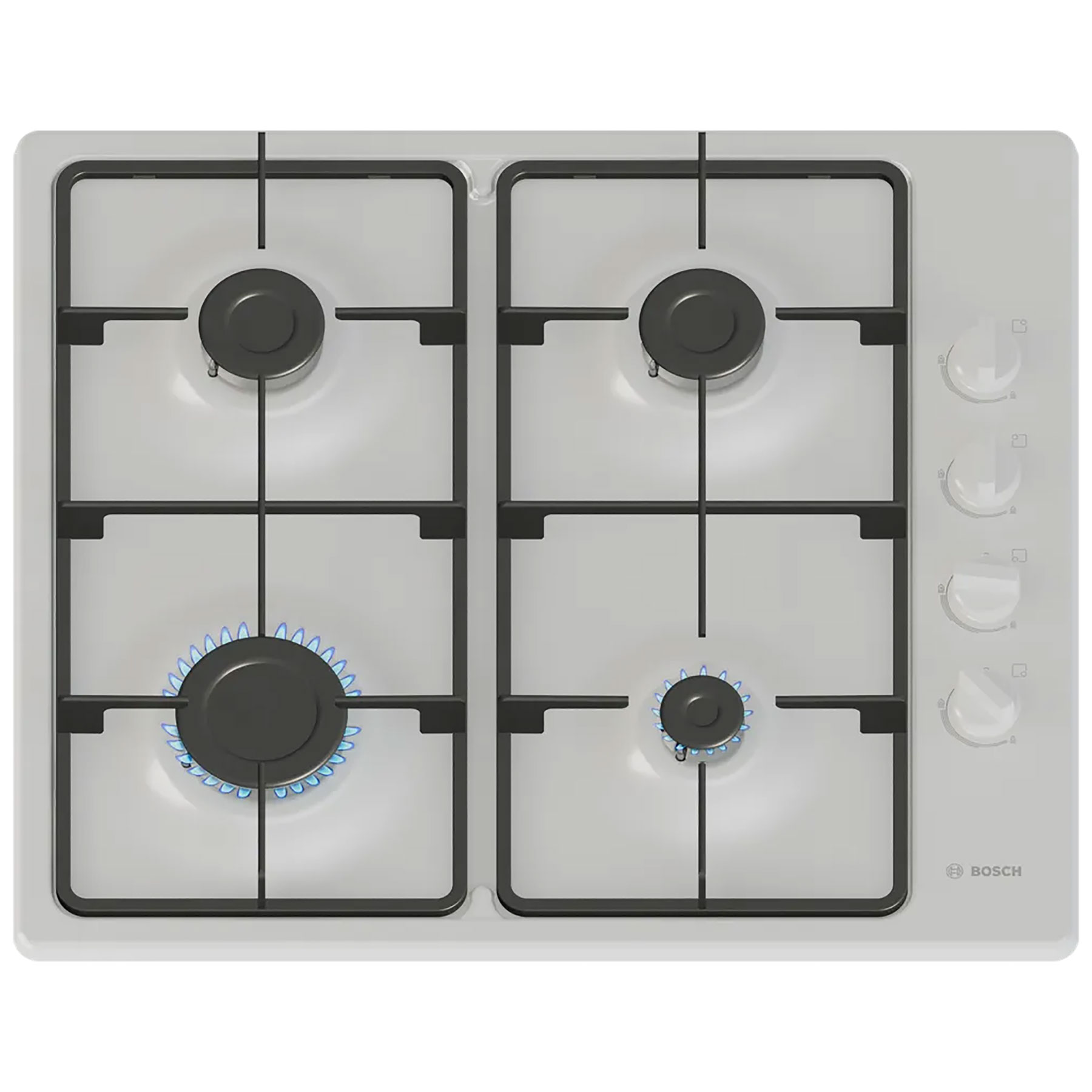 Bosch PBP6B2K60 Series 2 60cm 4 Burner Gas Hob in White